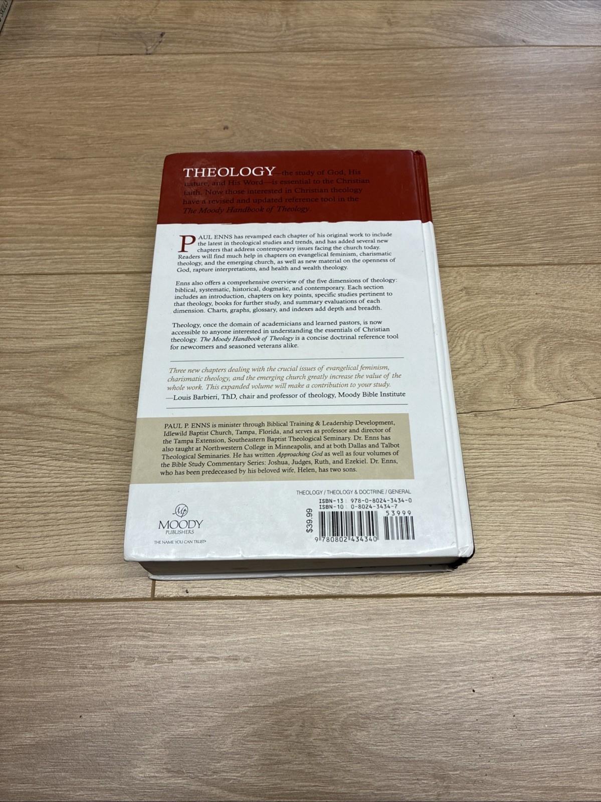 Moody Handbook of Theology by Paul P. Enns (2008, Hardcover) – GOOD