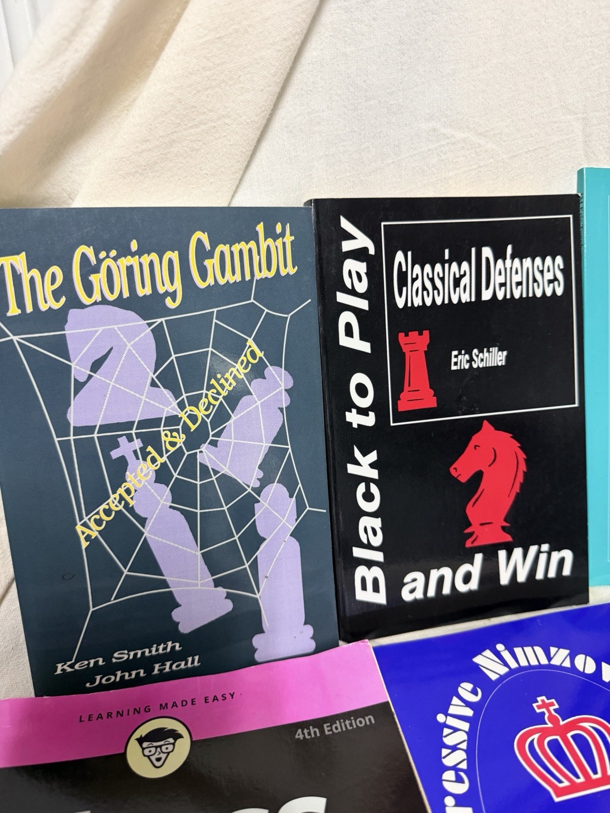 Chess Book Lot Of 6-mixed Titles And Authors-see Pics For Details