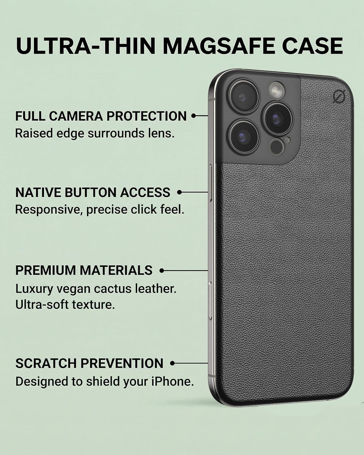 Atom Studios for iPhone 16 Pro Case, Ultra Thin Magnetic Soft Snap
