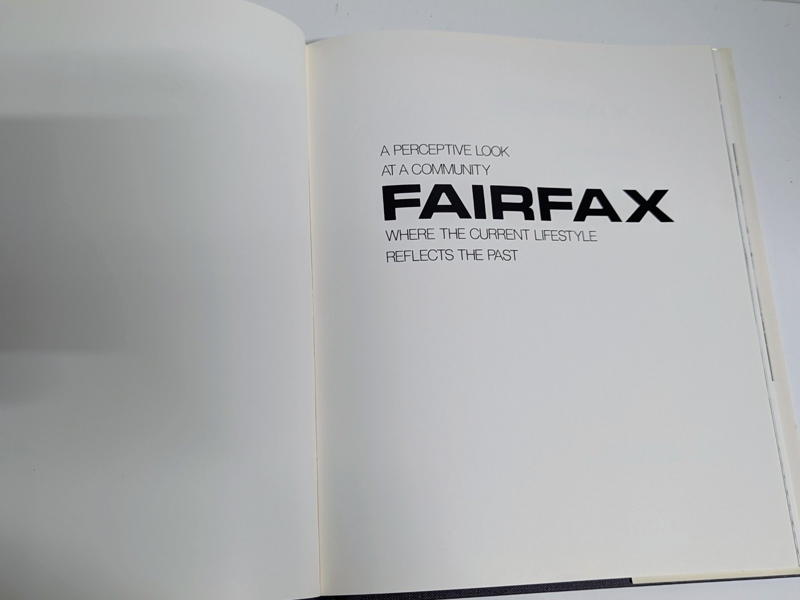 Fairfax : Photographs And Poems By Harvey Edwards HCdj 1976 Jewish