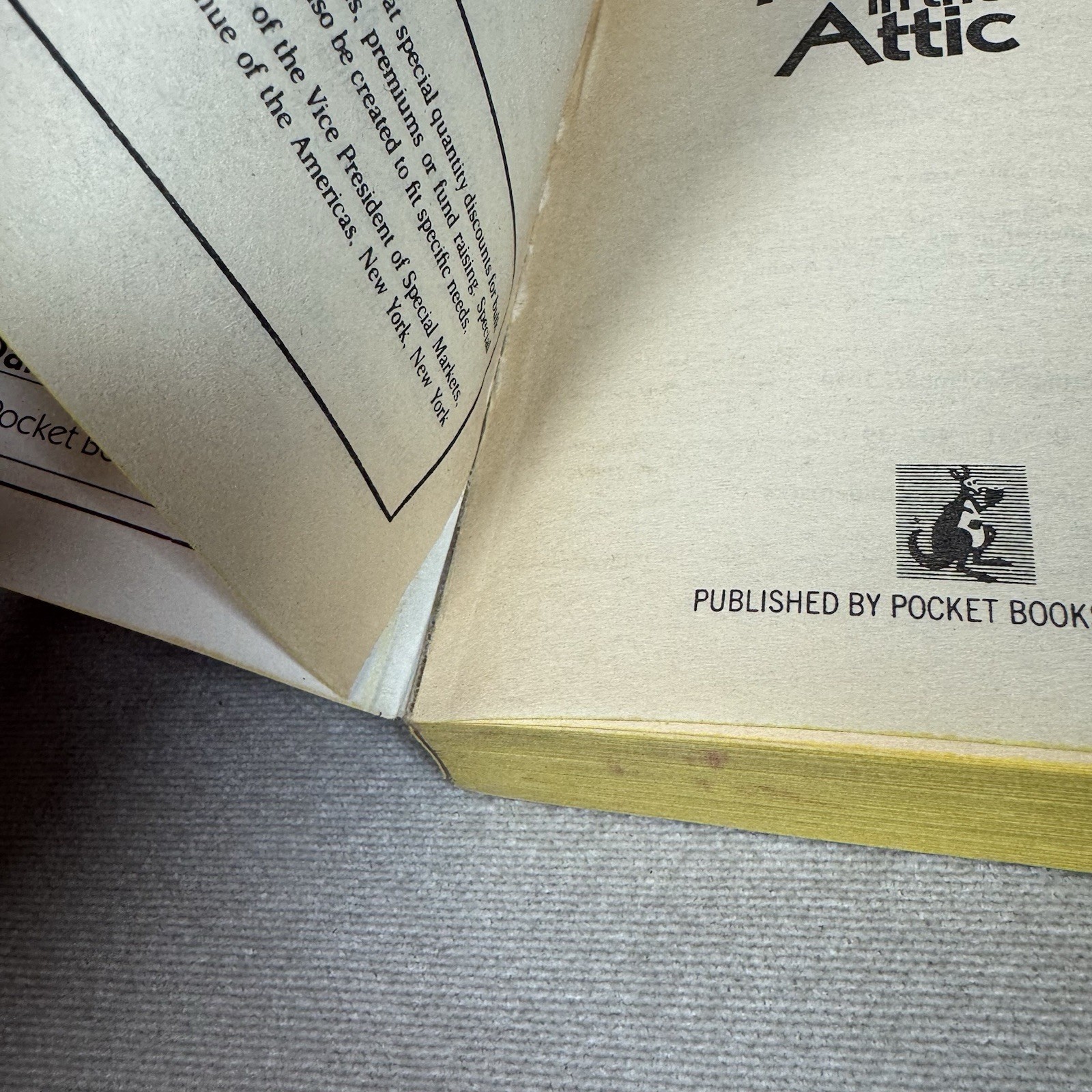Flowers in the Attic V.C. Andrews 1979 First Pocket Books Edition