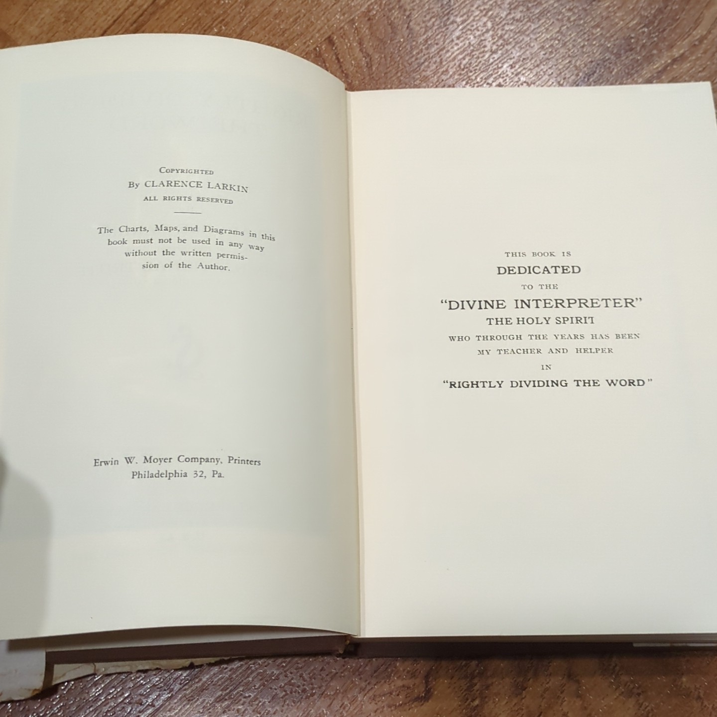 Rightly Dividing The Word Clarence Larkin Christian Study Book Dispensationalism