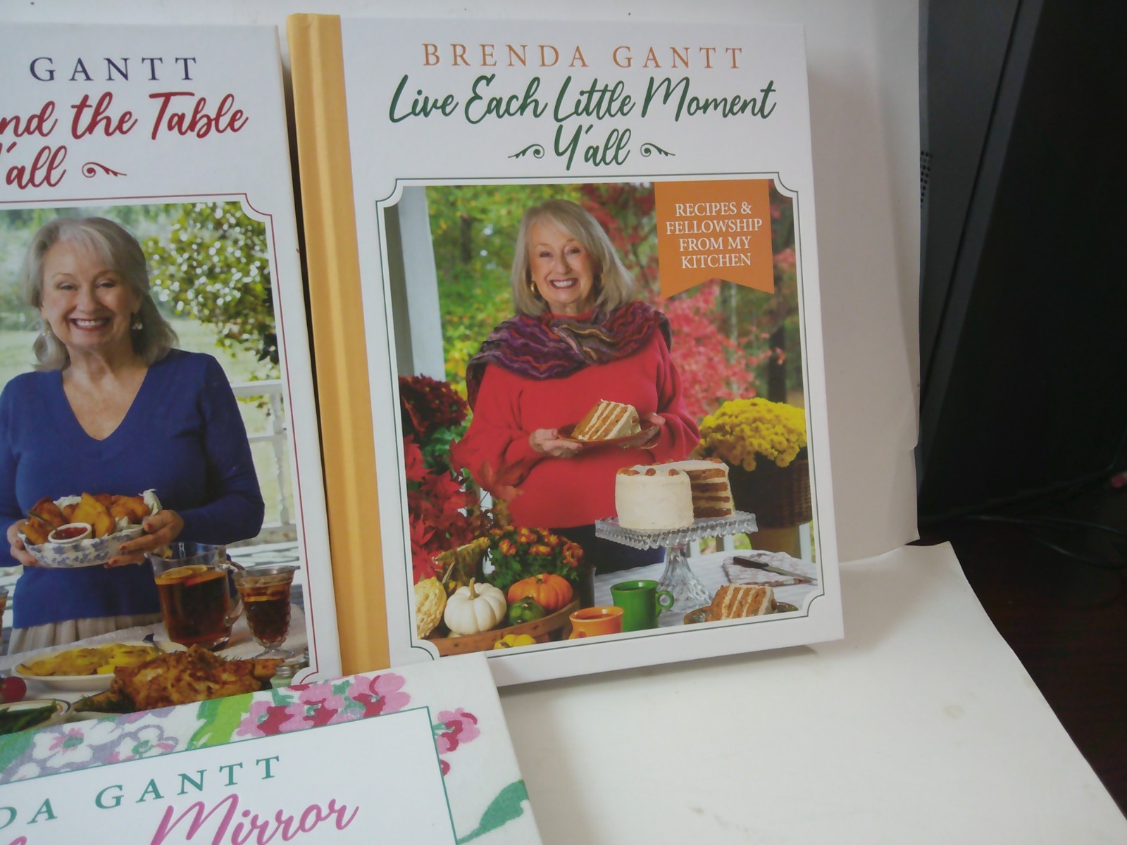 BRENDA GANTT ALL 3 COMPLETE COOKBOOKS + SOUTHERN MIRROR, ALL STILL IN BOX