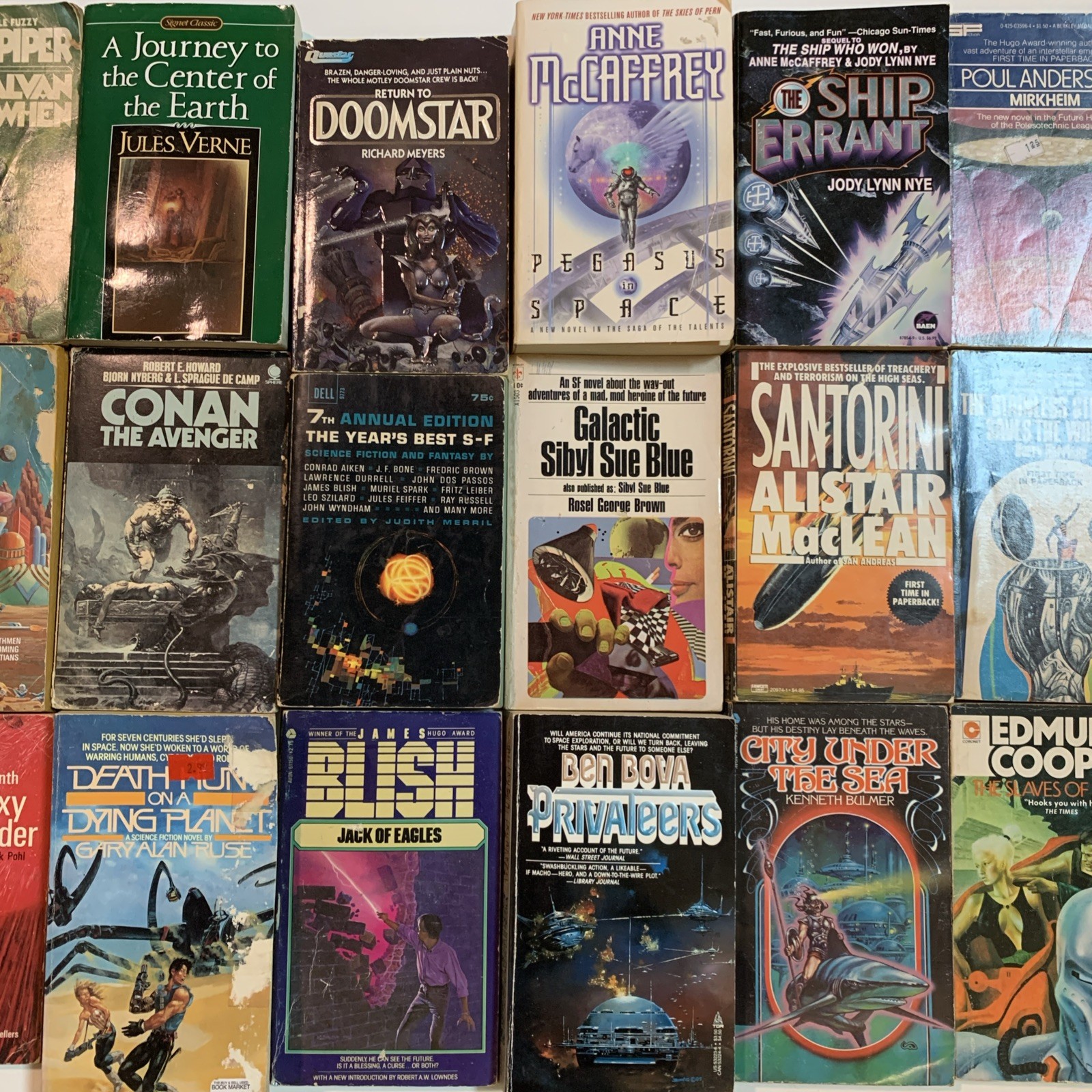 Lot of 21x Vintage Sci-Fi Books 1950s 60s 70s 80s Science Fiction Space Aliens