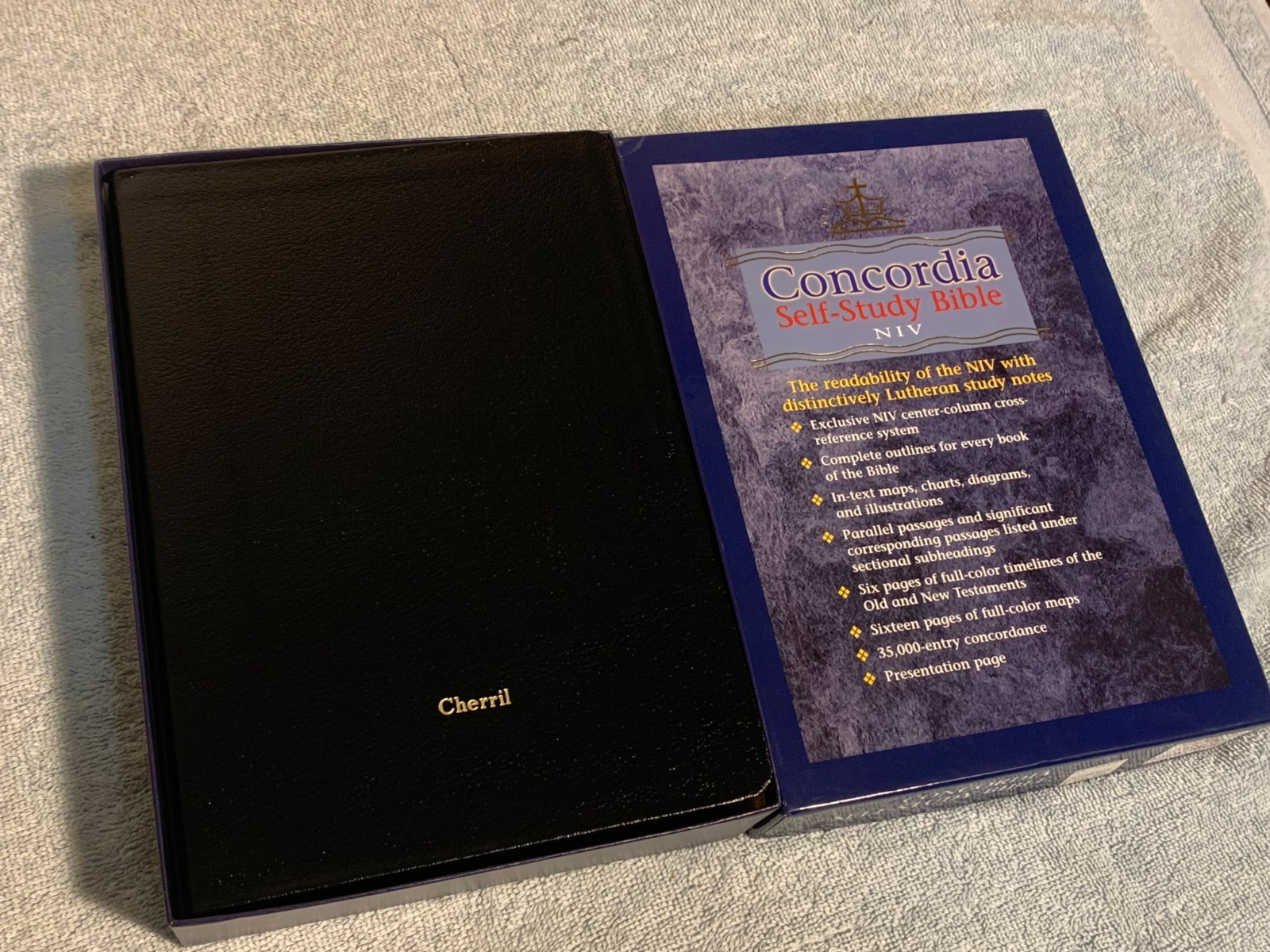 Concordia Self-Study Bible NIV Lutheran (Red Letter Ed.) Genuine Leather/Gilt