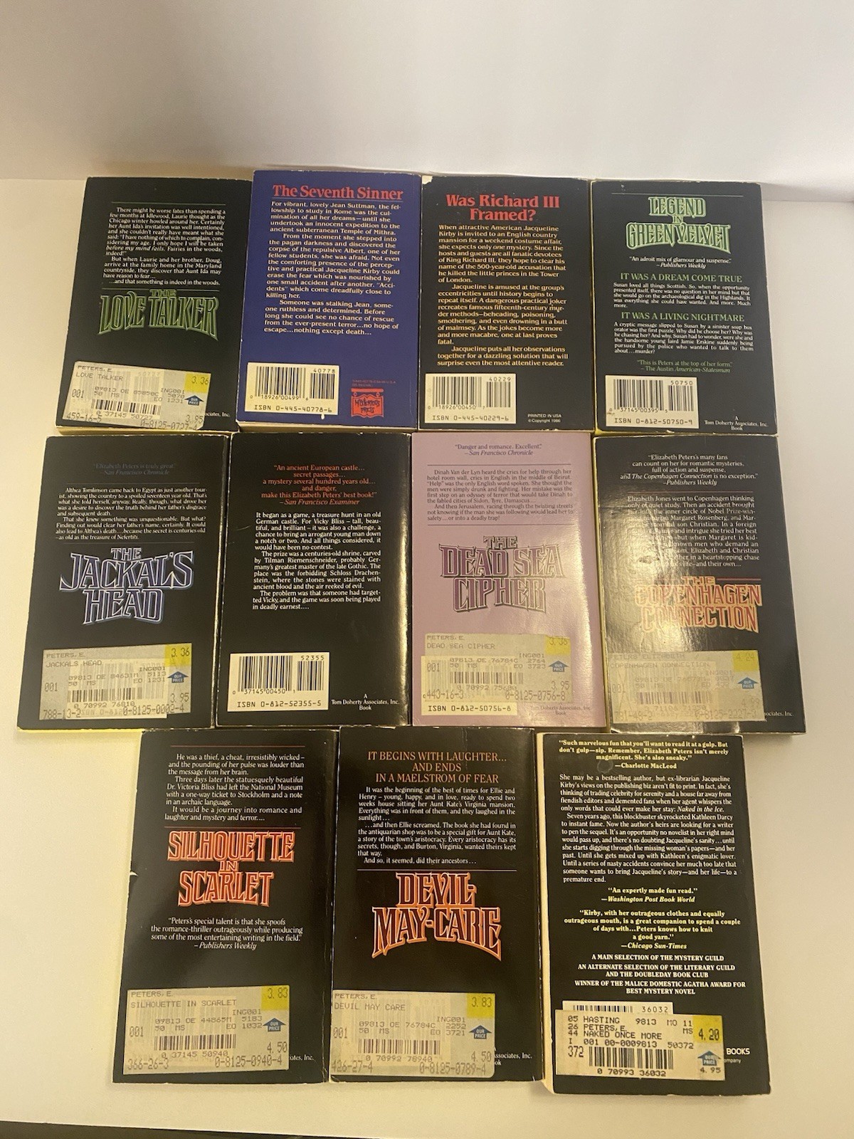 HUGE LOT 12 ELIZABETH PETERS Mystery Books Amelia Peabody Vicky Bliss Paperback