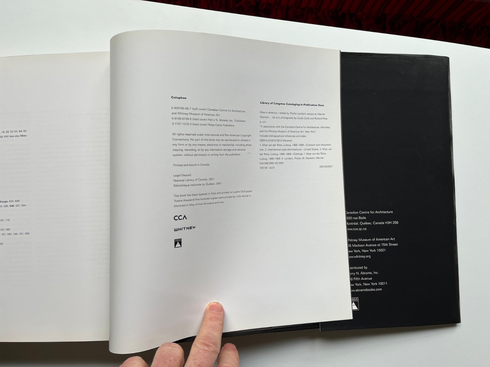 Mies in America Mies Van der Rohe Phyllis Lambert 2001 CCA Whitney