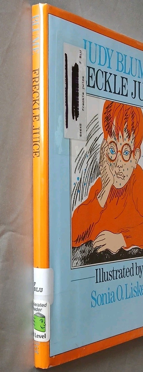 Freckle Juice By Judy Blume (1971) Hardcover Dust Jacket Ex Library 