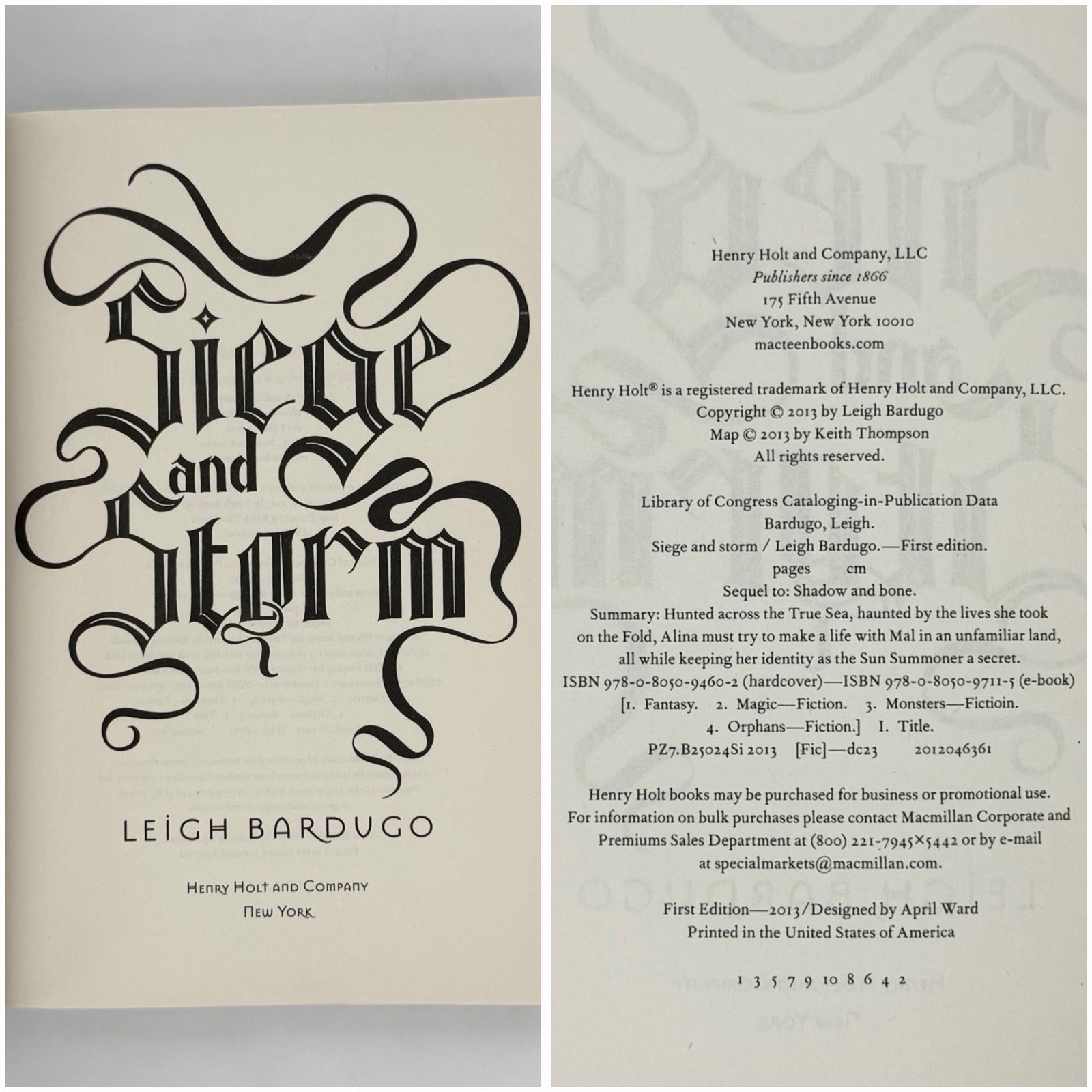 Shadow & Bone / Grisha trilogy – Leigh Bardugo (1st edition 1st print HC set)