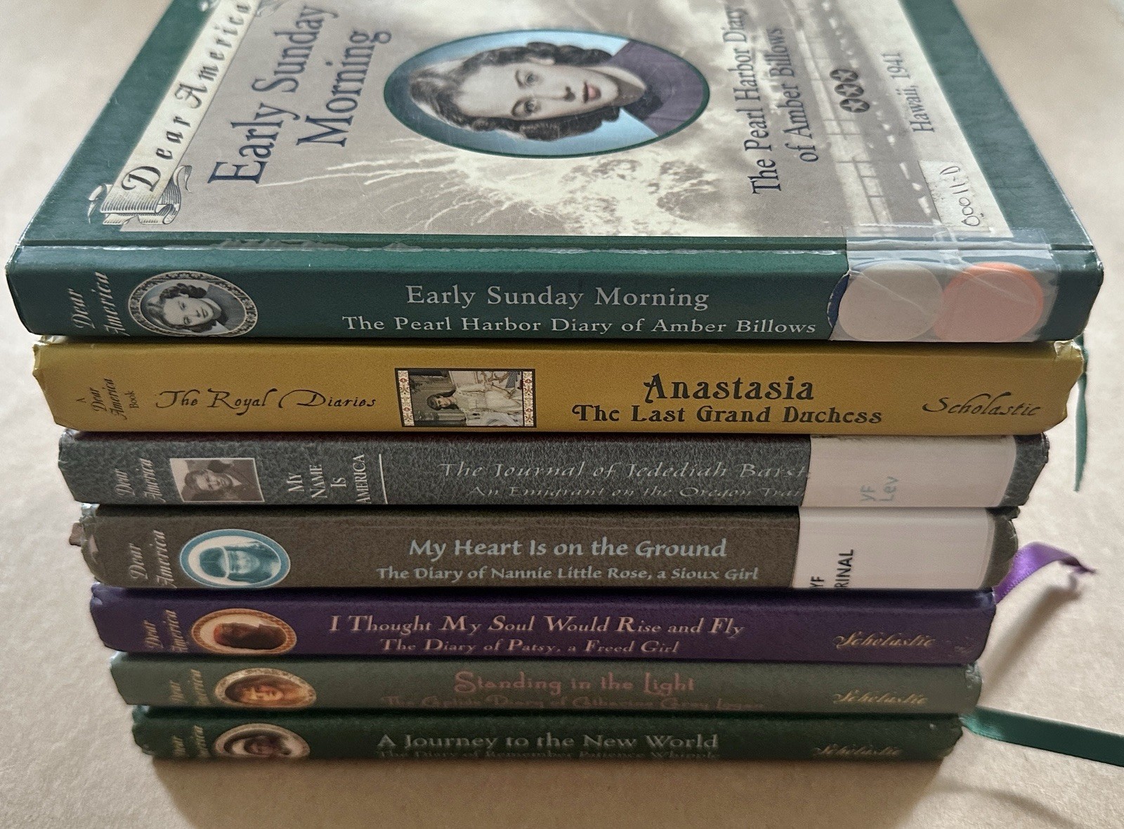 Lot of 7 Hardcover Dear America The Royal Diaries My Name Is America VTG Books