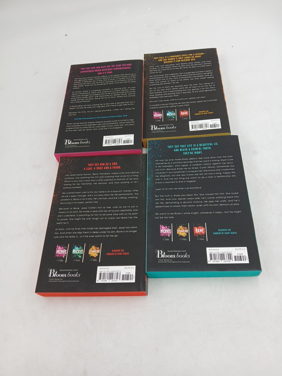 Sinners of Saint Series by L.J. Shen Paperback Bloom Sprayed Edges Romance OOP
