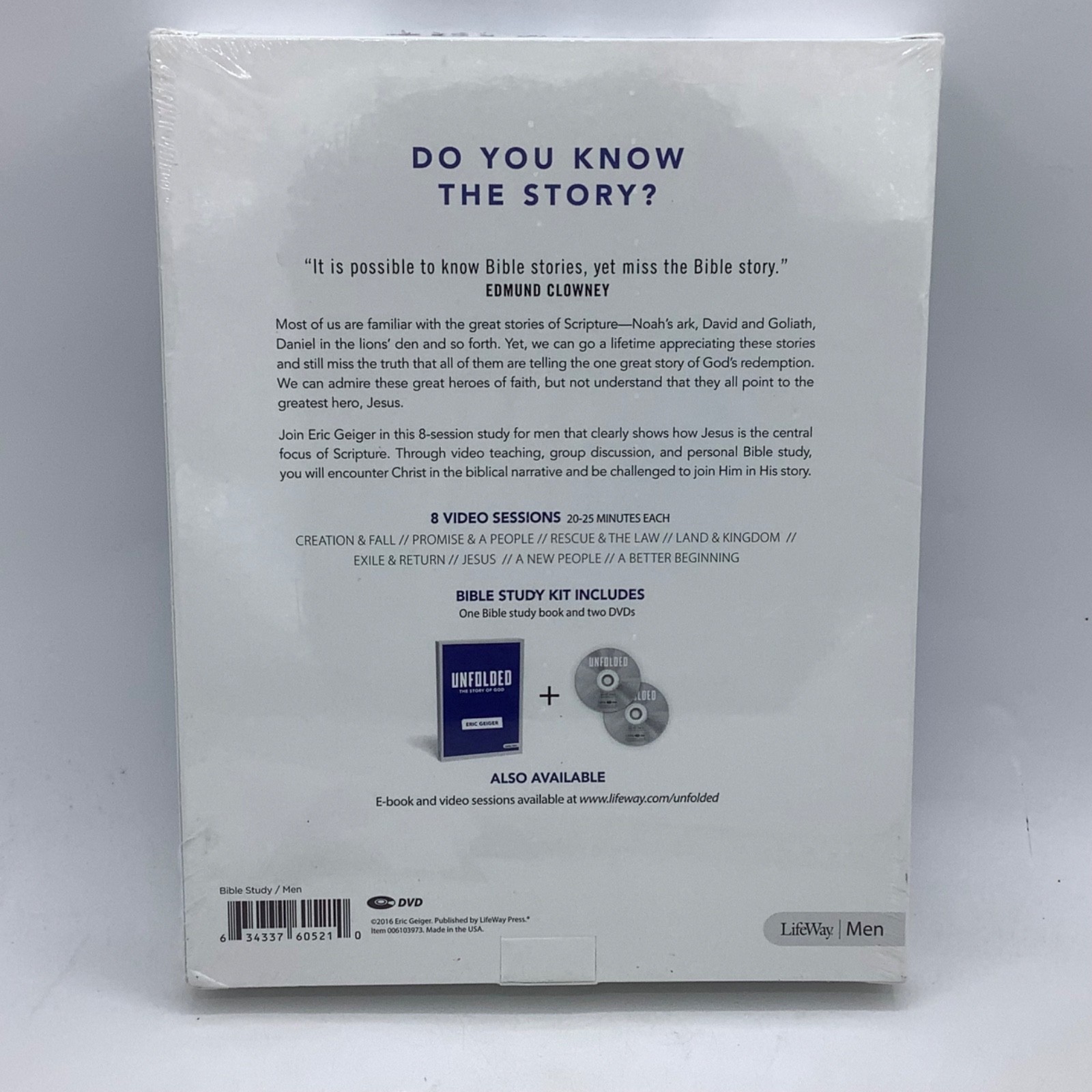 Unfolded The Story of God Eric Geiger Lifeway Men’s Bible Study Kit Book & CD’s