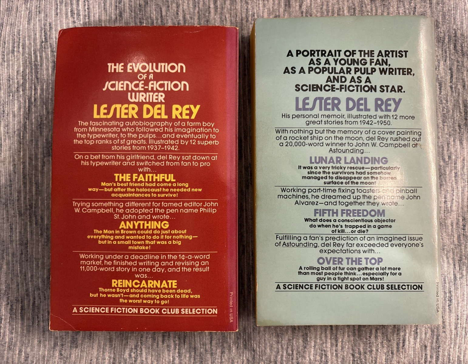 The Early Del Rey – Volume 1 and Volume 2 – Sci Fi Paperbacks