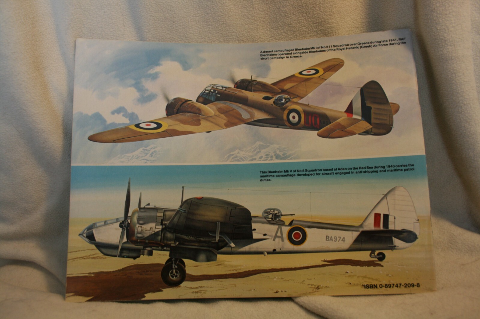 Bristol Blenheim Squadron Signal book # 1088 Good Condition