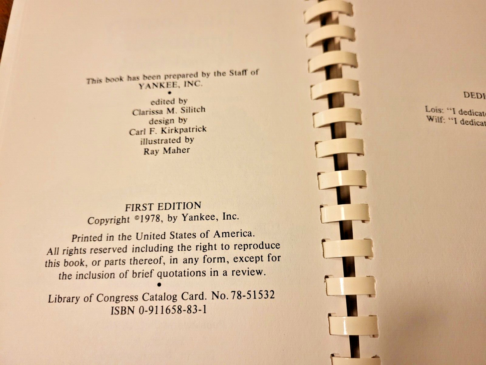 1978-COUNTRY INNKEEPERS COOKBOOK-WILF & LOISE COPPING-SPIRAL-224 PAGES-1ST ED.