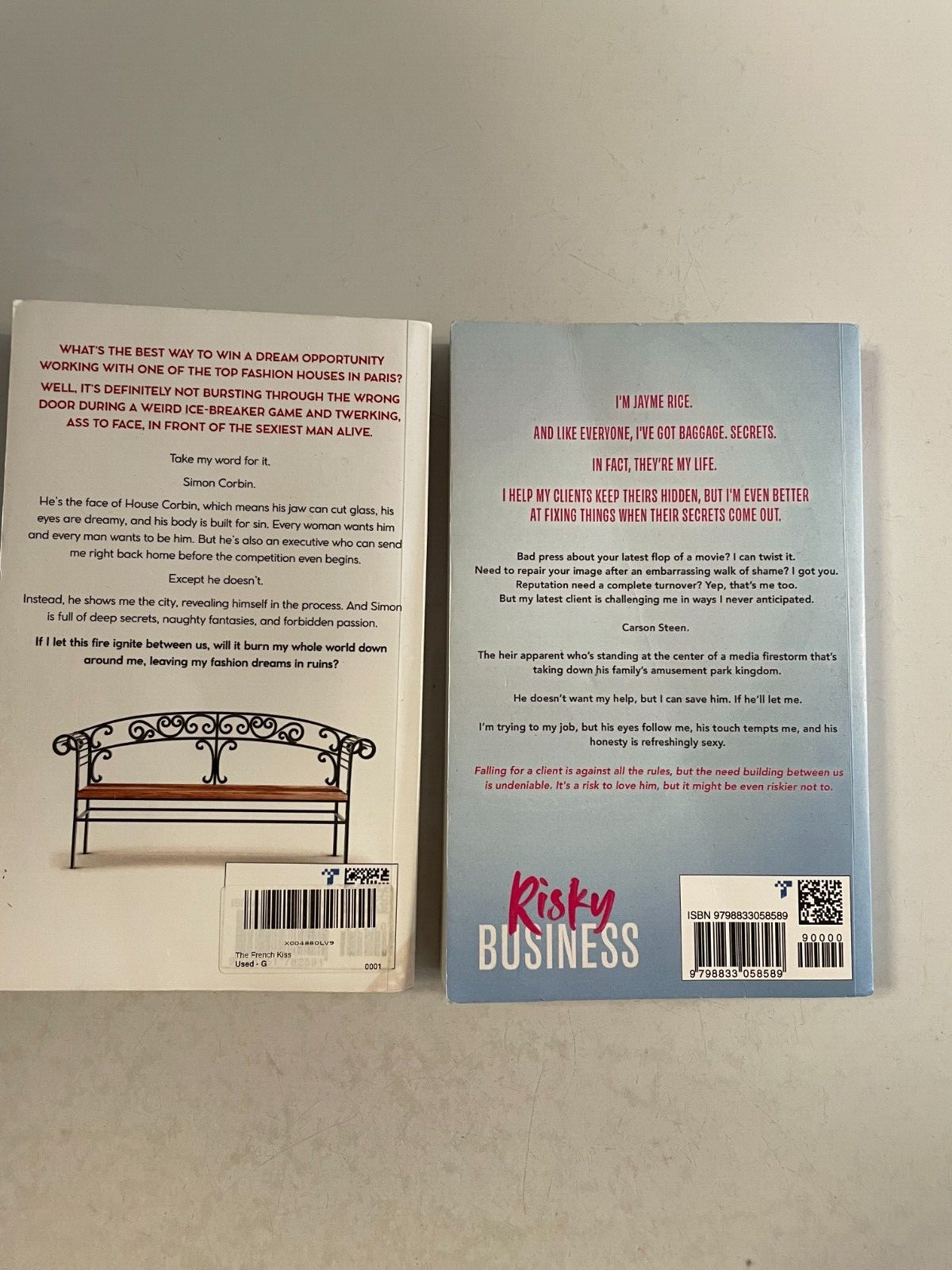 2 Lauren Landish Books French Kiss and Risky Business Stand A Lone Paper Back