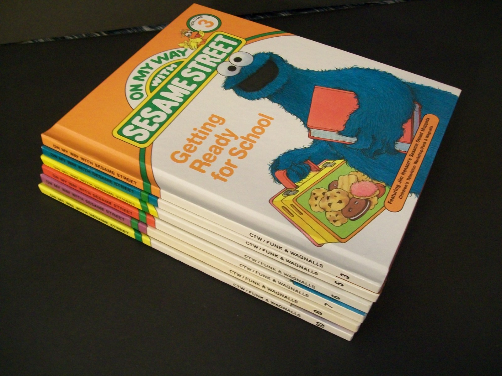 Vintage Sesame Street Books On My Way, Grover, Big Bird 1989 Lot of 6