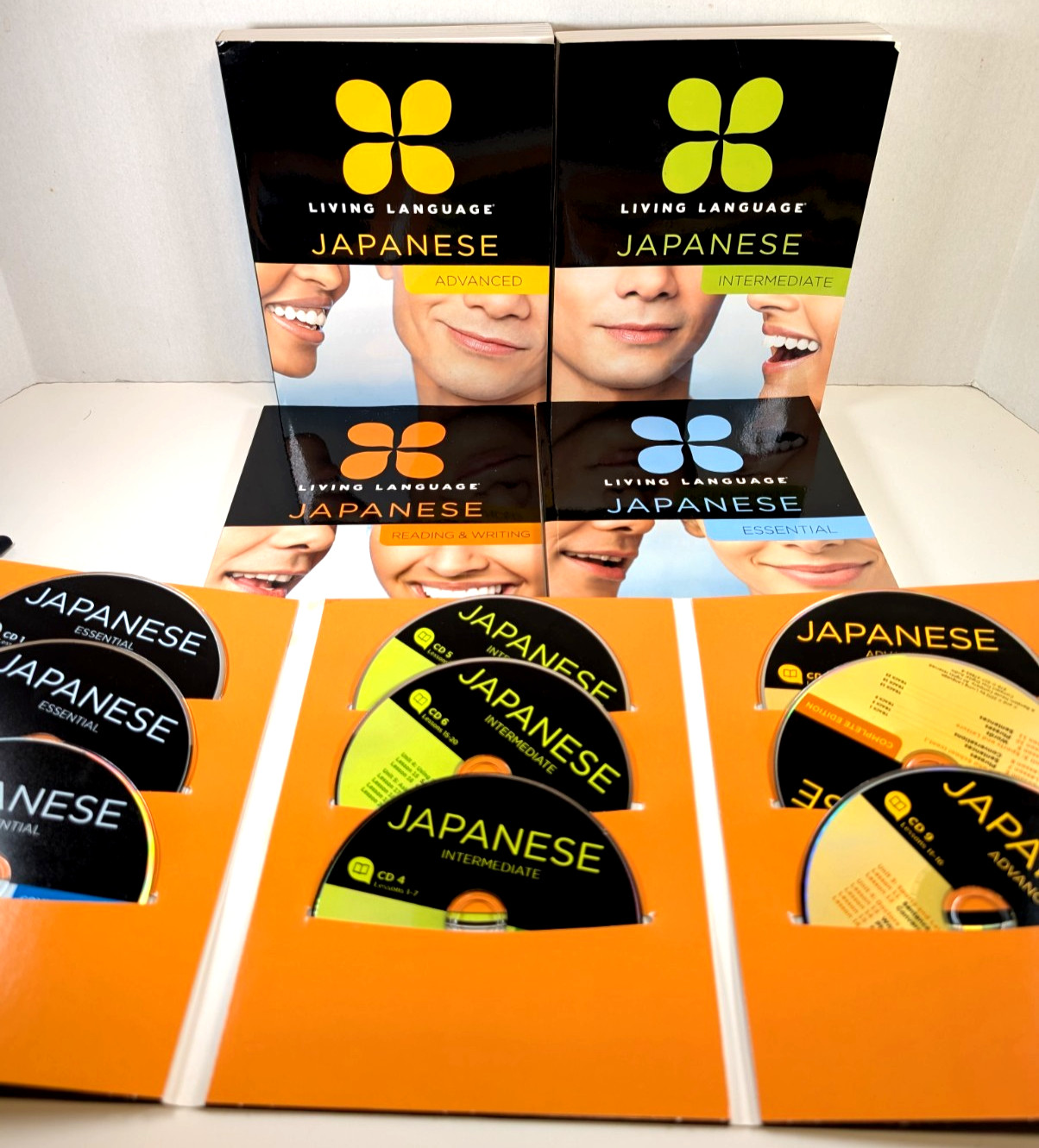 Living Language JAPANESE, Complete Set: 4 Books~9 CDs~Boxed Set