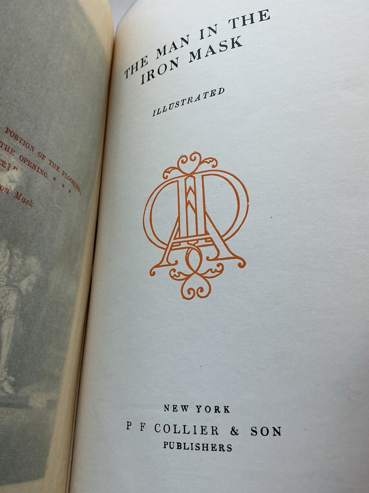 THE MAN IN THE IRON MASK – Alexandre Dumas – ca 1910s – . HC & Illustrated
