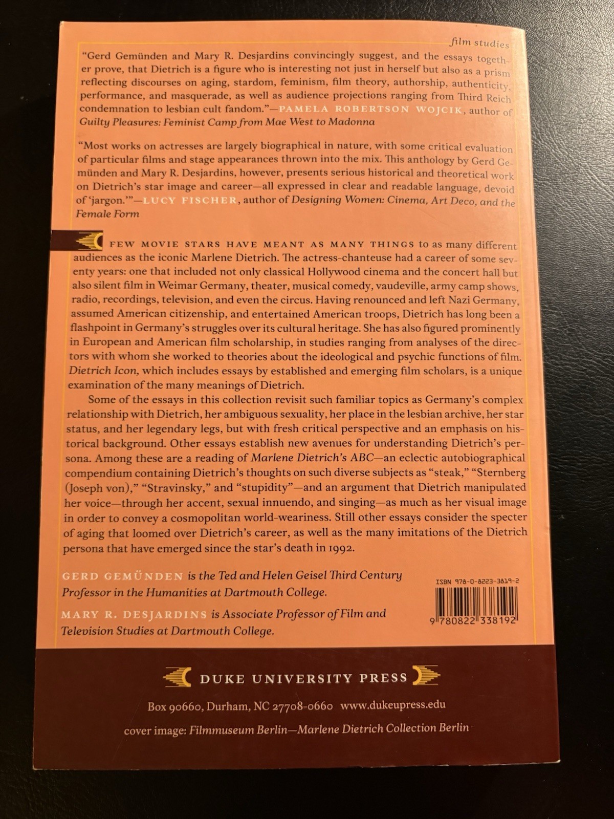 Dietrich Icon Marlene Dietrich Film Studies Duke University Press 2007 Queer