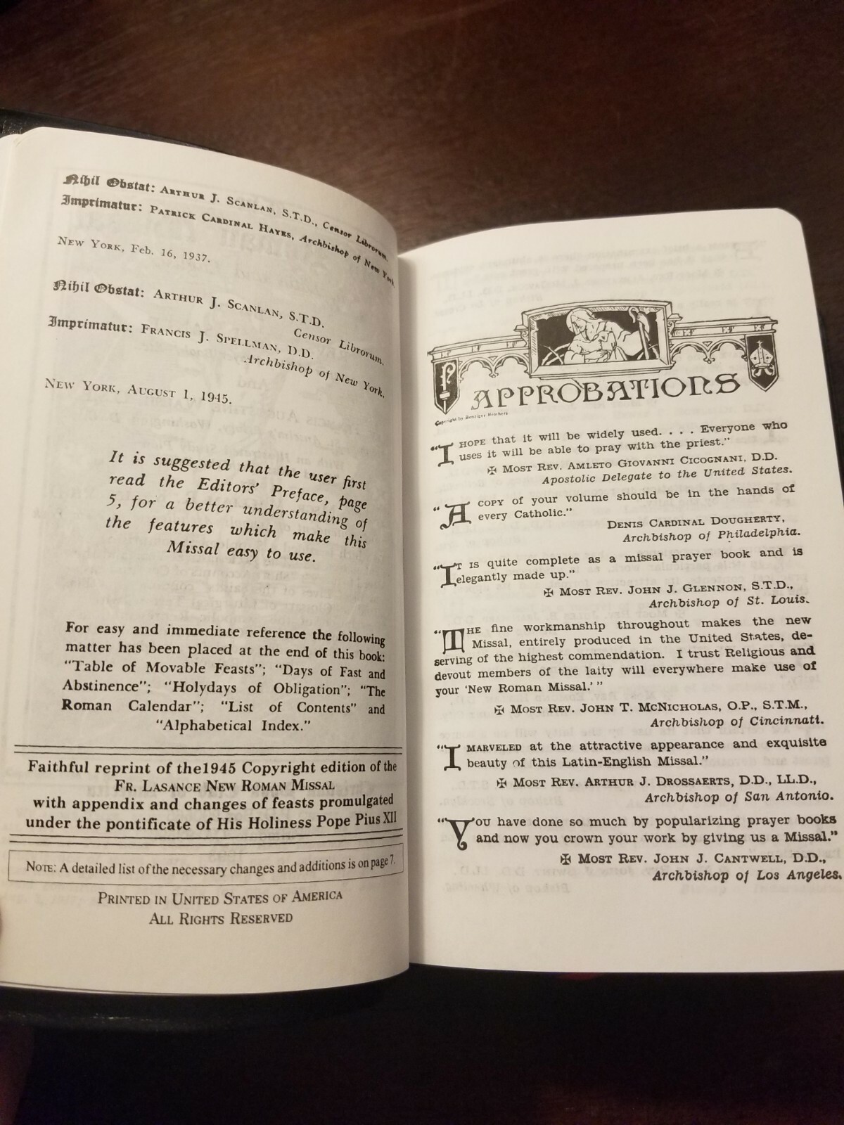 Father Lasance „The New Roman Missal“ (1945) for the LATIN MASS – FREE SHIPPING