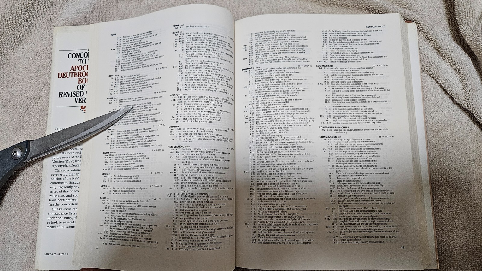 ‡📜 Concordance to Apocrypha Deuterocanonical Books • 1983 HCDJ 1st Ed • Scarce!