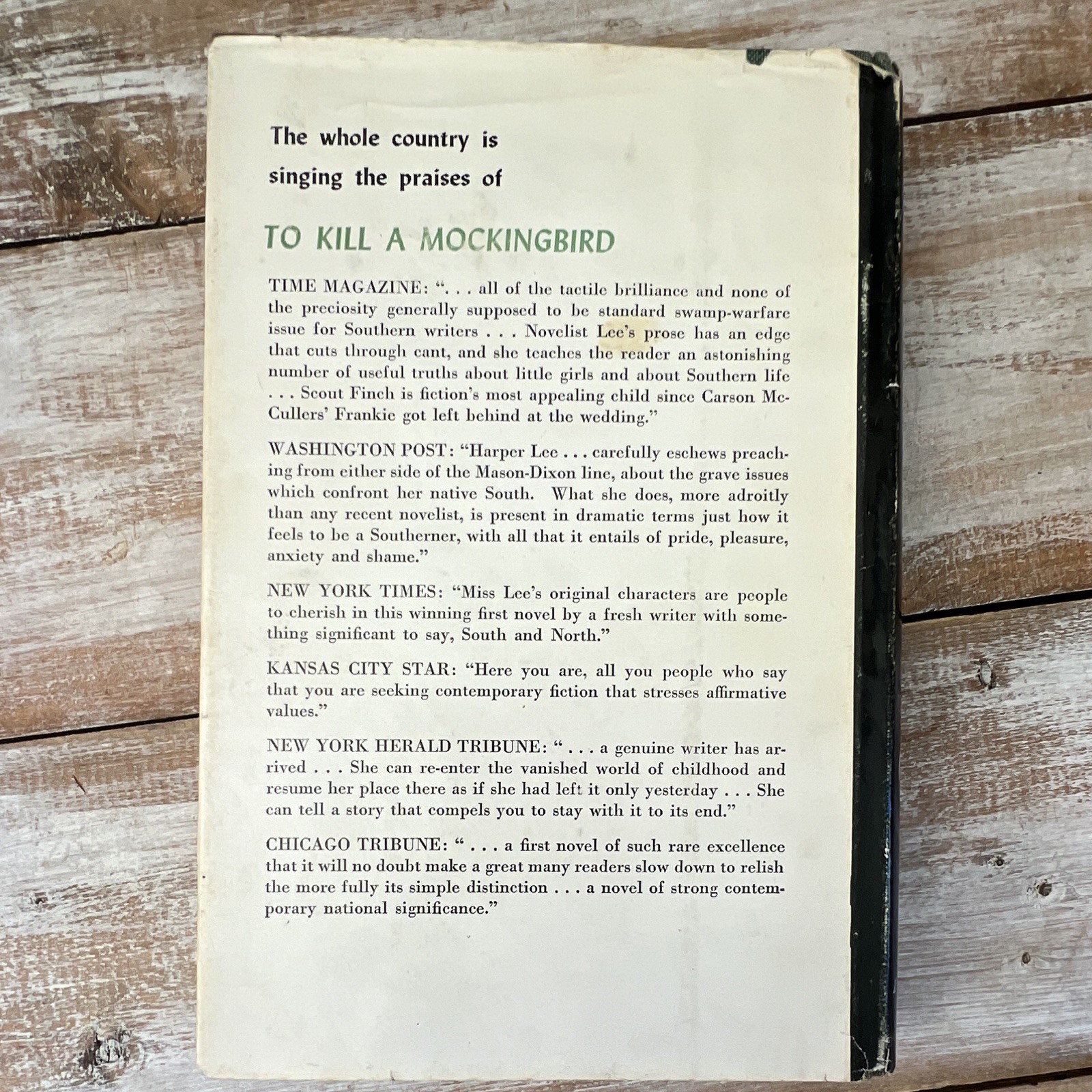 Harper Lee To Kill a Mockingbird Hardcover Dust Jacket 1960 Lippincott