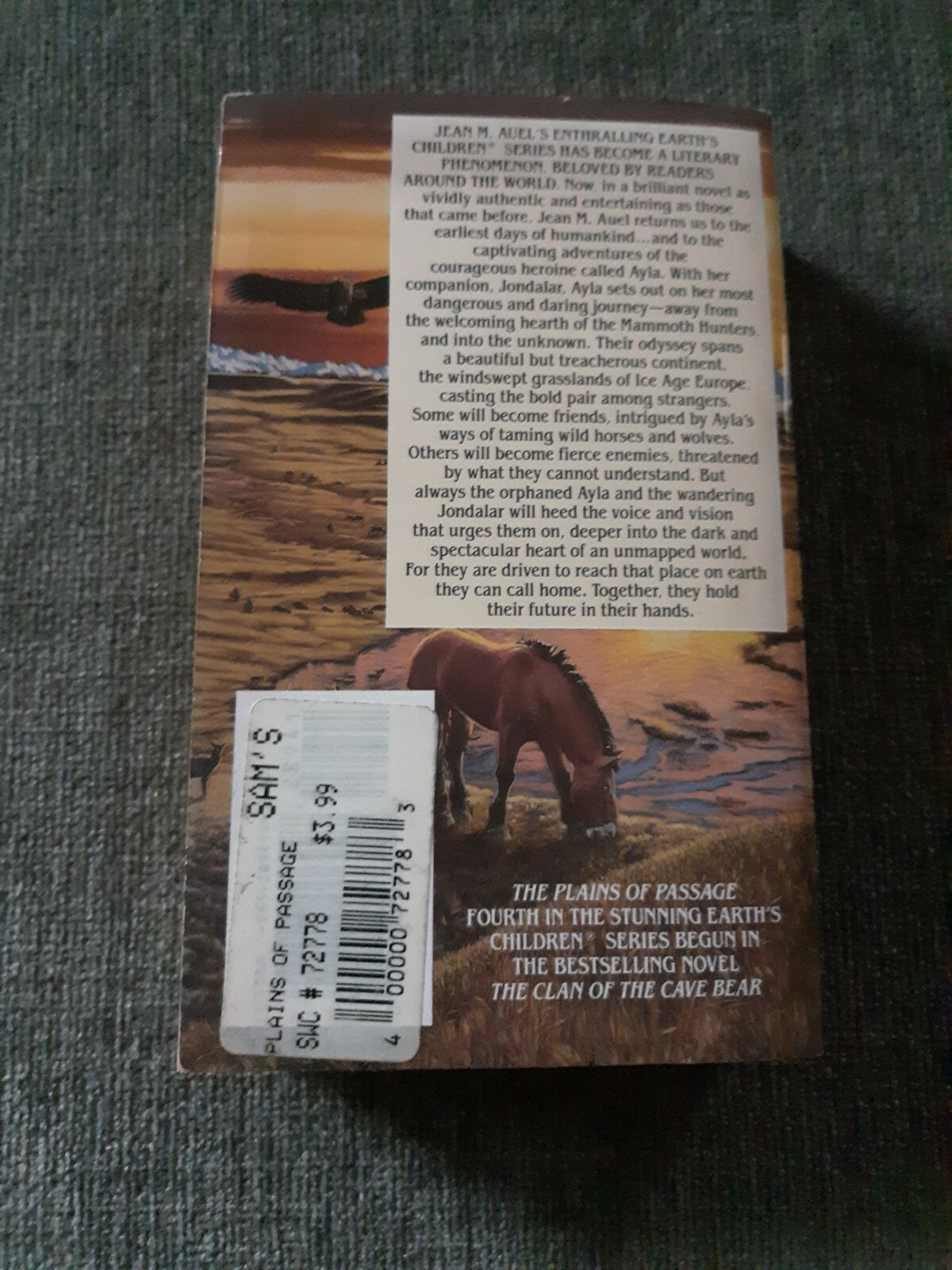Earth’s Children Ser.: The Plains of Passage by Jean M. Auel 1991, Acceptable
