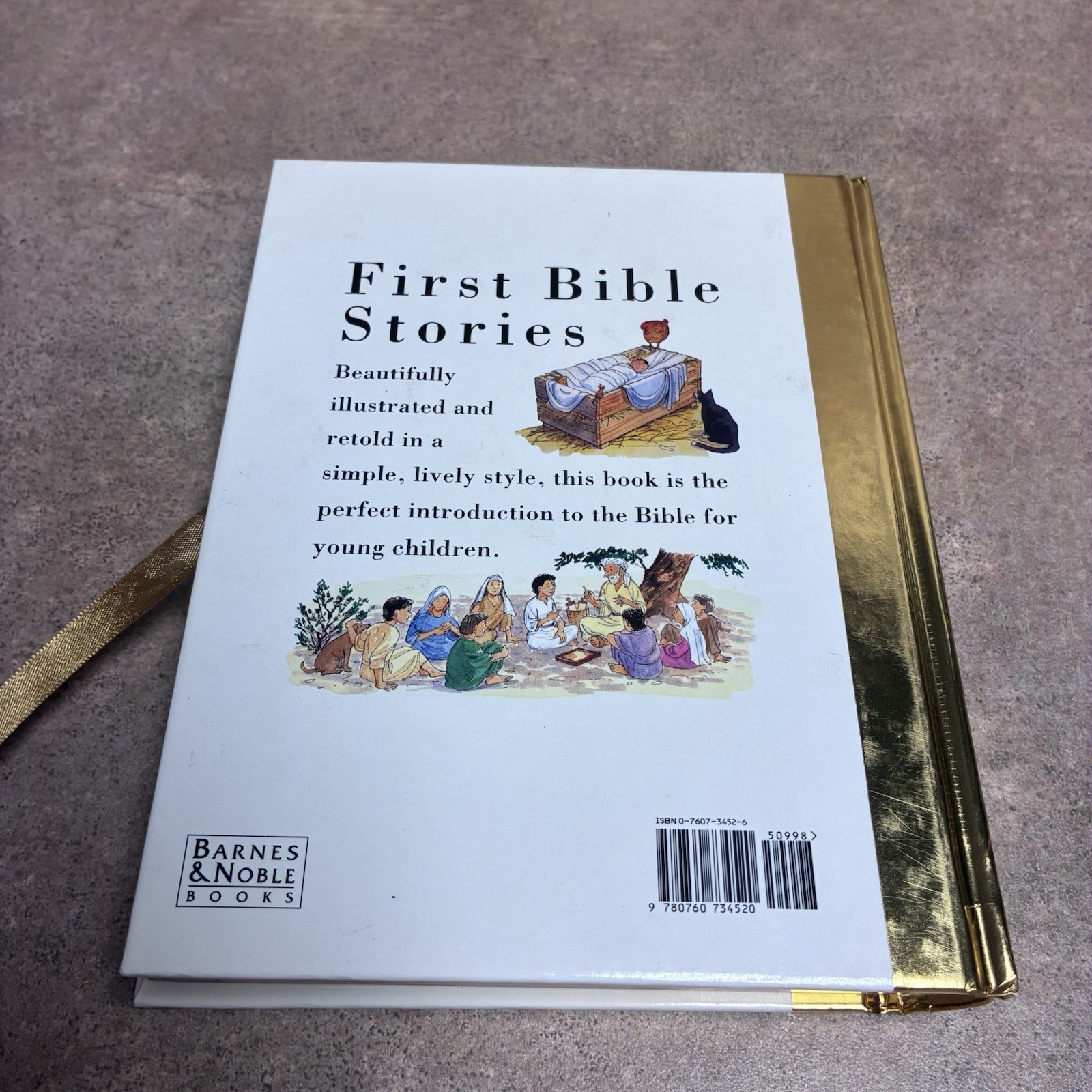 “First Bible Stories” Hardcover Children’s Book W/383 Gold Edge Pages