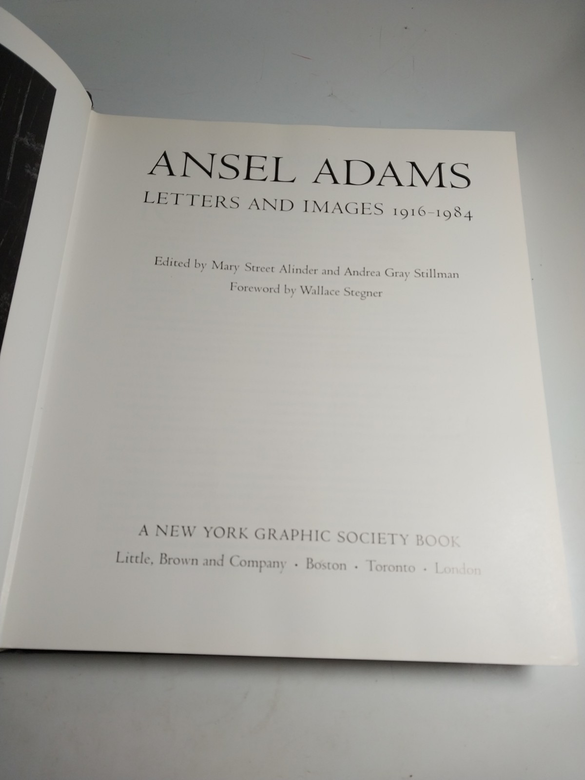Ansel Adams Letters & Images 1916-1984 Alinder Stillman Stenger 1988 1st HB DJ