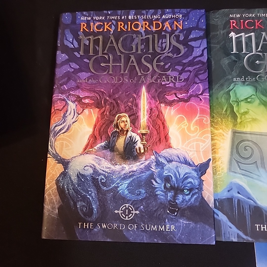 Magnus Chase and the Gods of Asgard 1-3 Book Collection Set Lot Rick Riordan HC