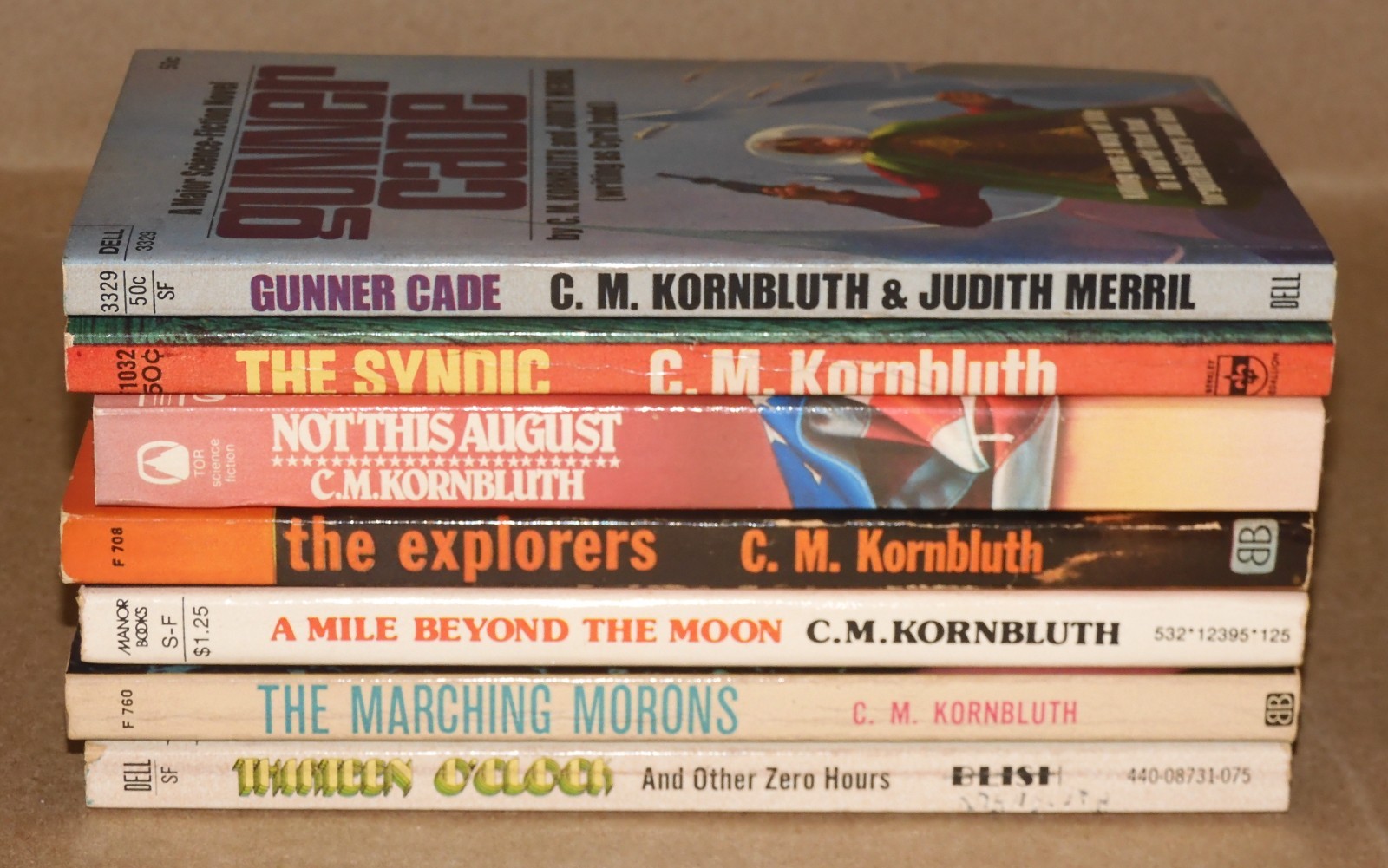 C. M. KORNBLUTH Lot 7 1950s Classic Sci-Fi PBs 3 Novels & 4 Collections VGC!
