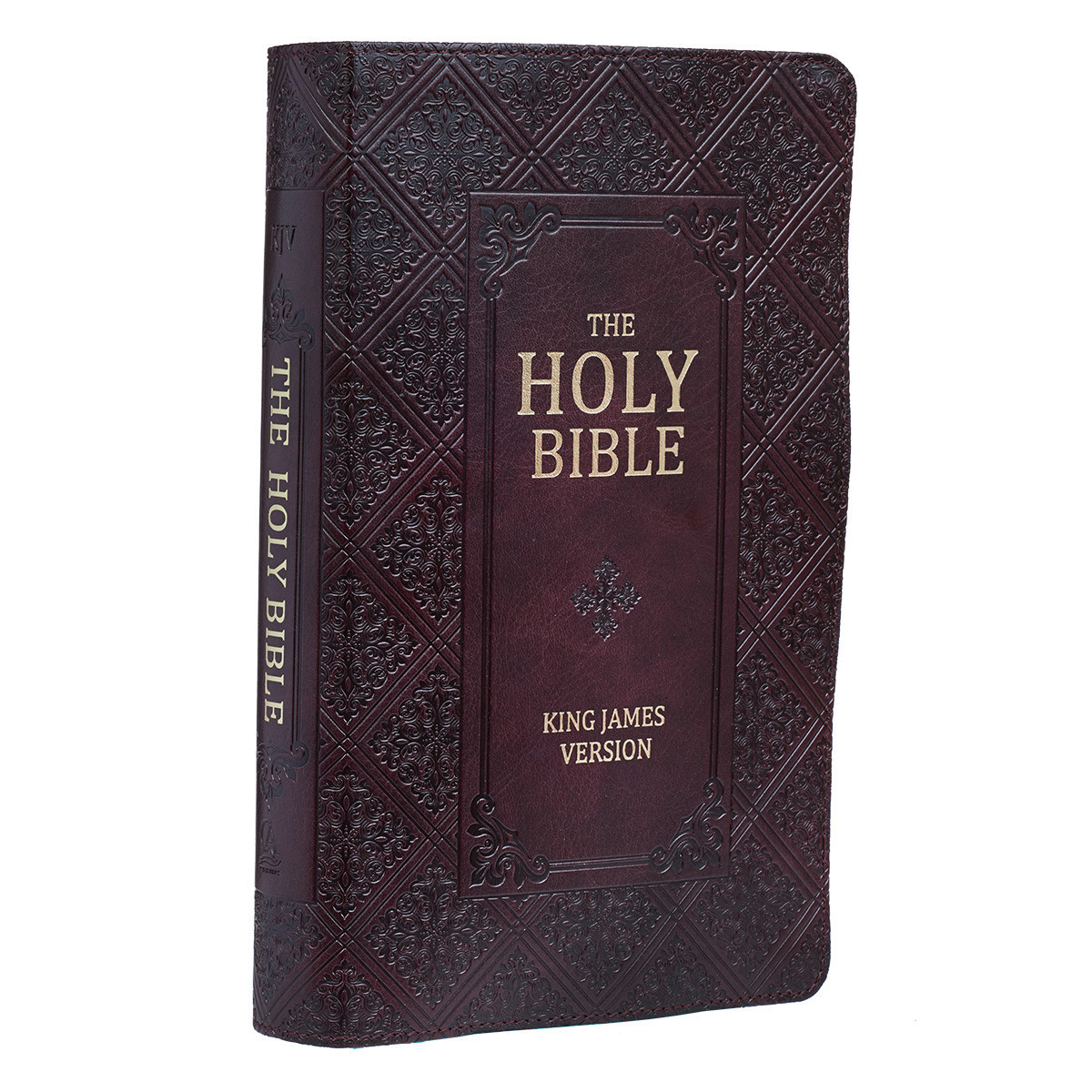 The Holy Bible KJV Giant Print Indexed Jesus Words In Red / Dark Brown