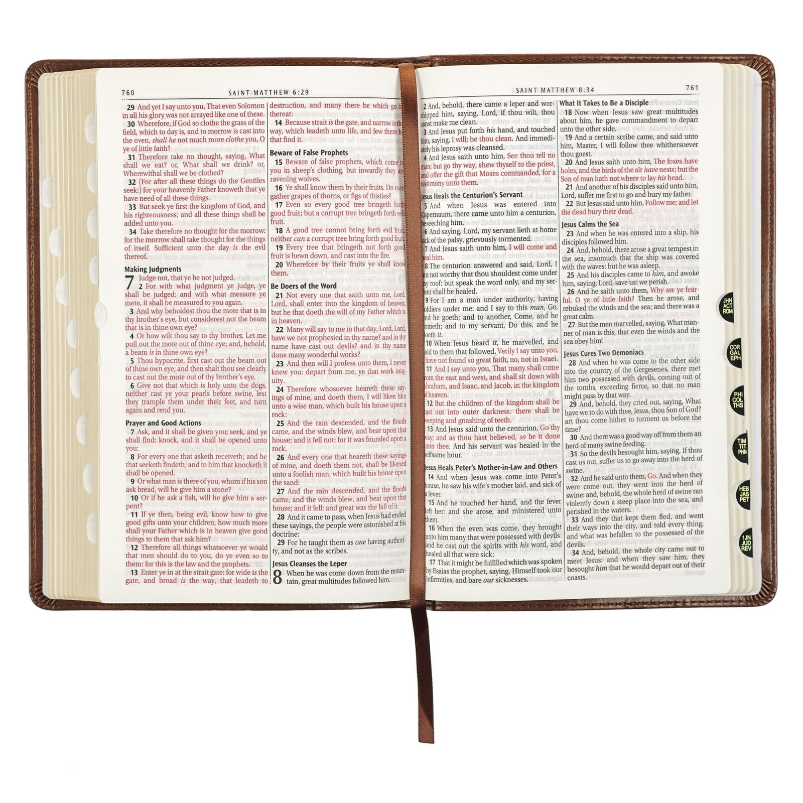 Medium Brown KJV Deluxe Bible with Thumb Index BRAND NEW in Shrink Wrap!!!
