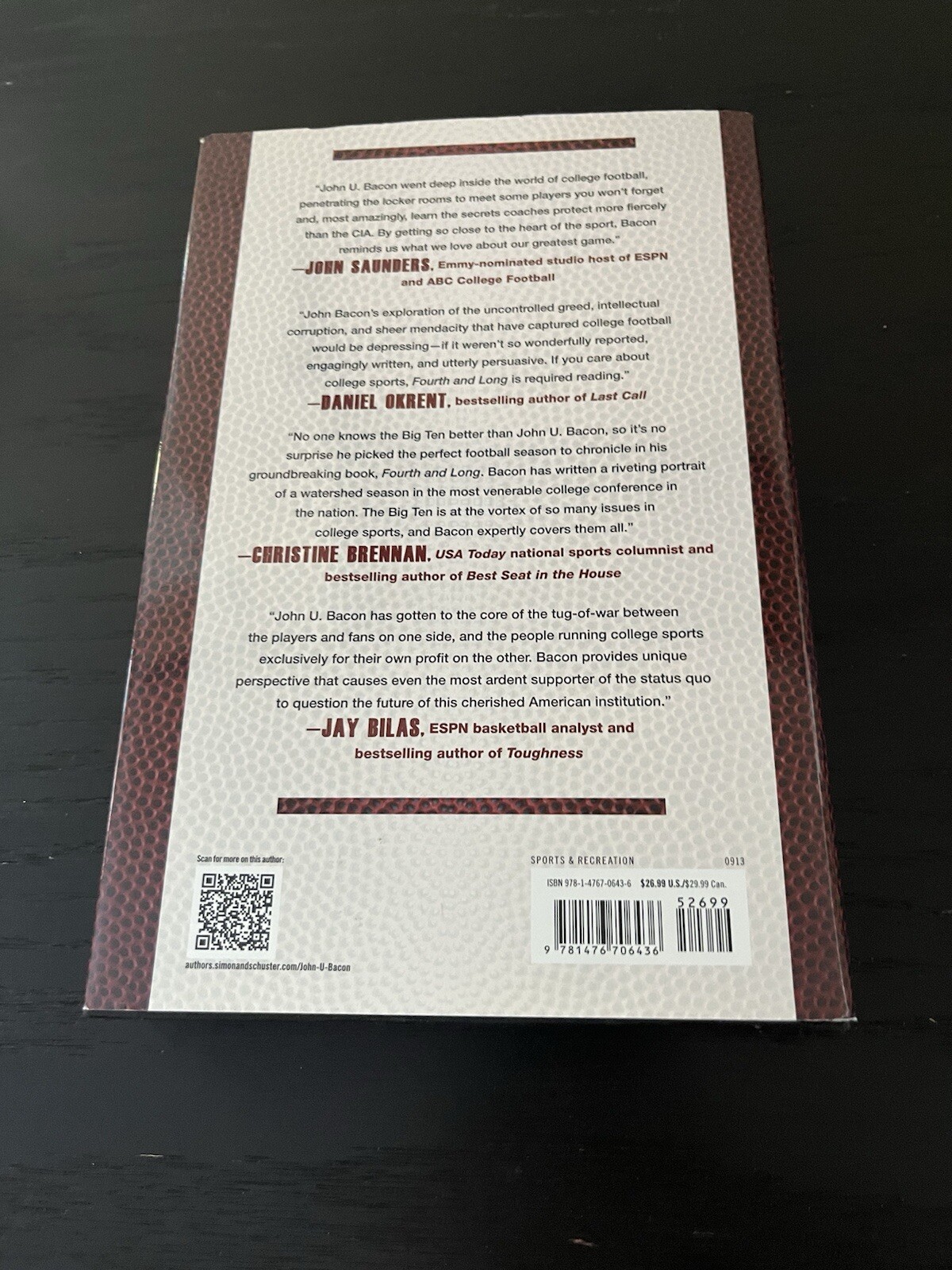 Fourth and Long : The Fight for the Soul of College Football by John U. Bacon VG