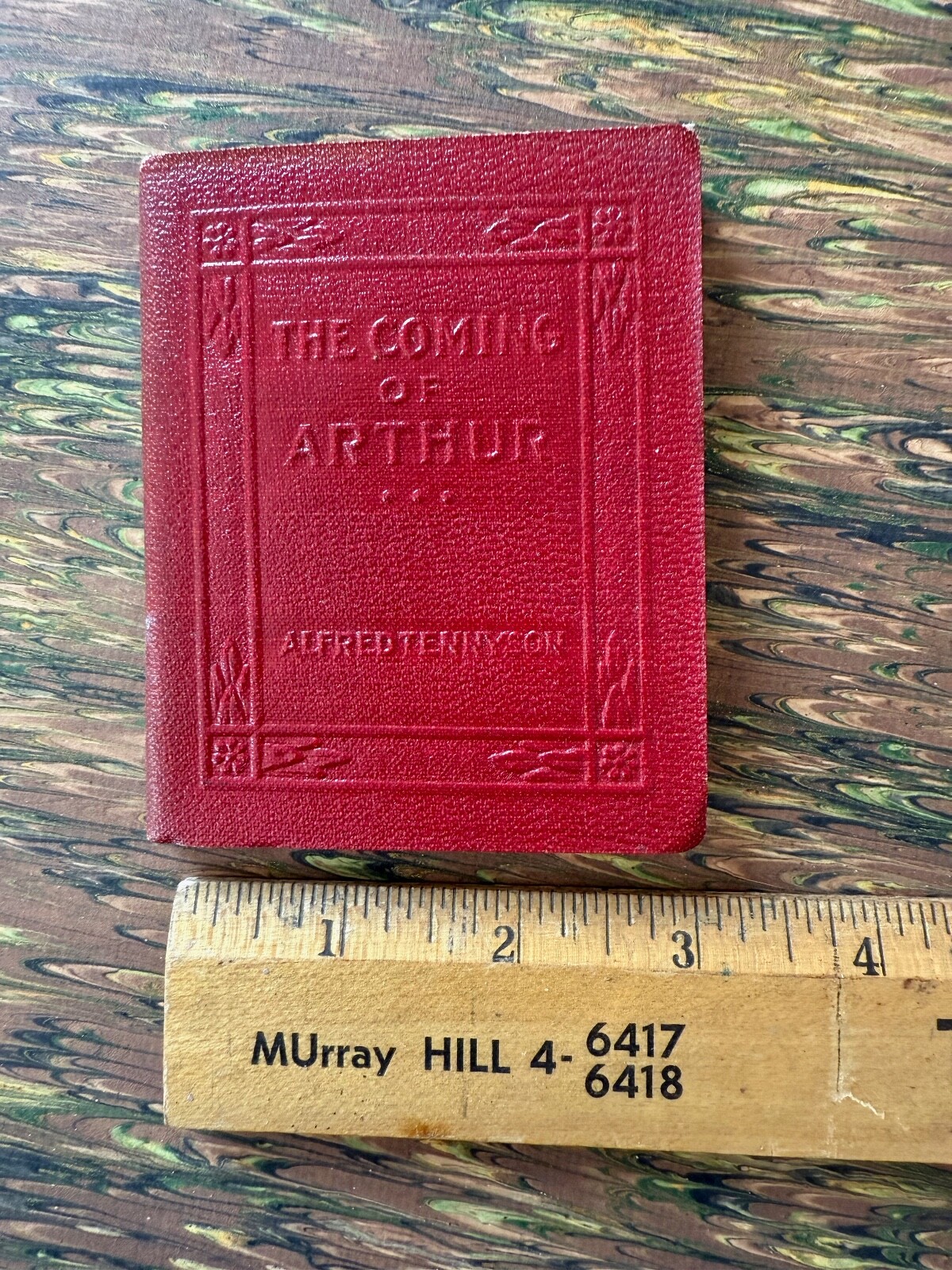 Antique Red Little Leather Small Book Will Of The Mill Stevenson Classic NY