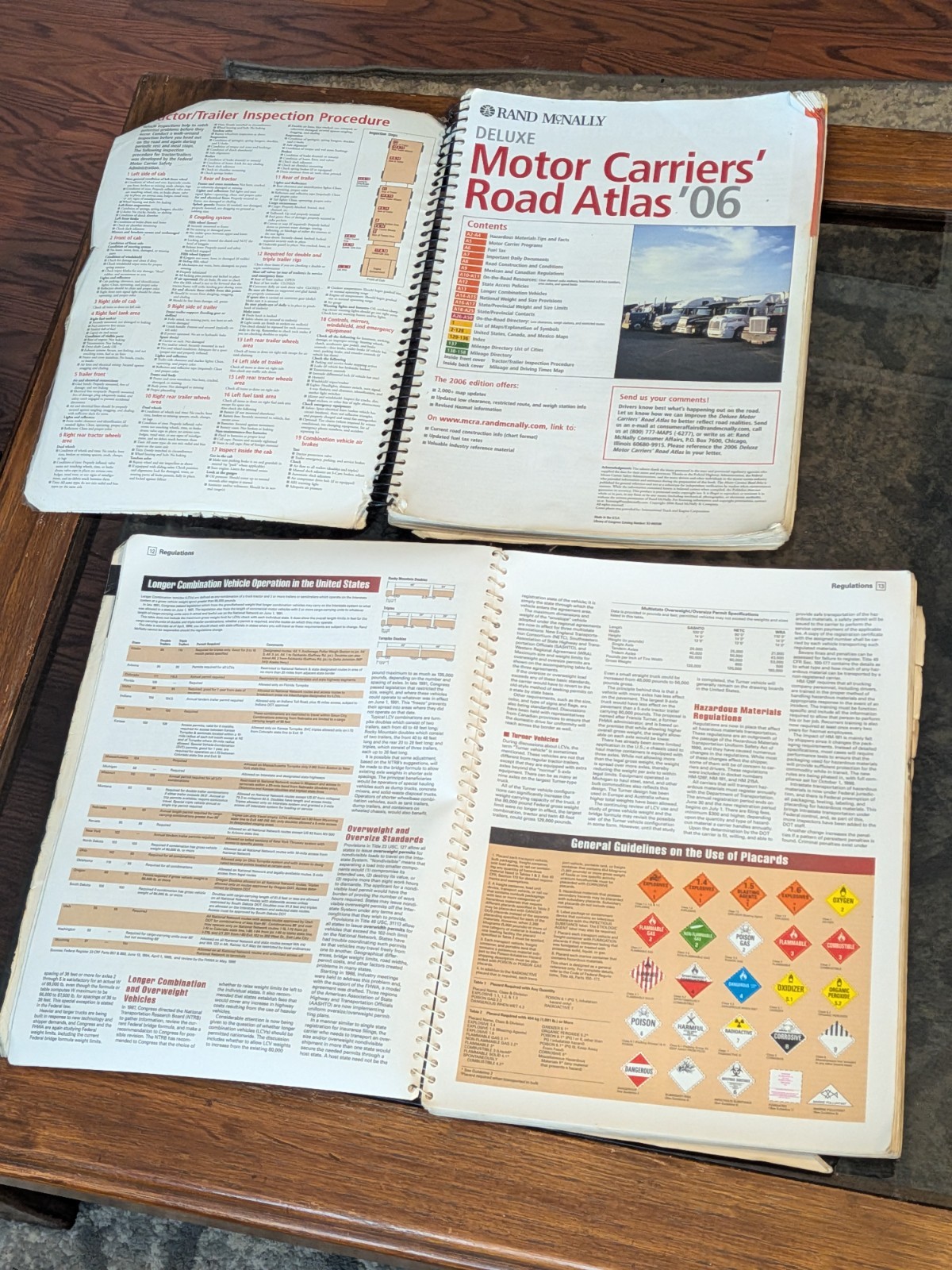 2x LOT Rand McNally 97 + 06 Deluxe Motor Carriers‘ Truckers Road Atlas US/Canada