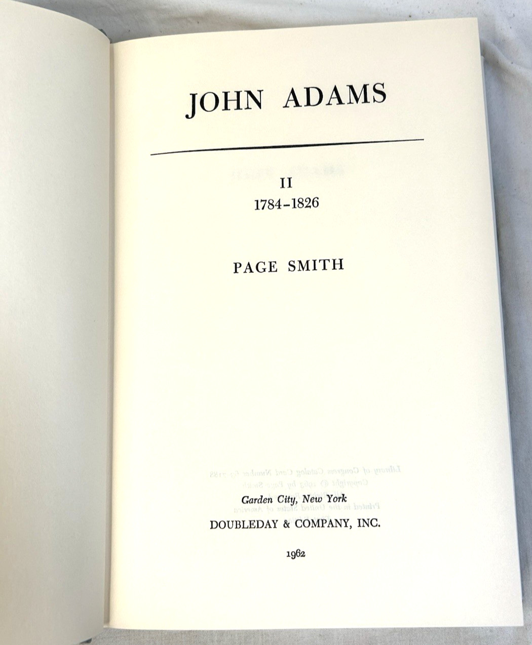 John Adams by Page Smith Vols 1 & 2 HC DJ 1962 Slipcase Biography BOMC