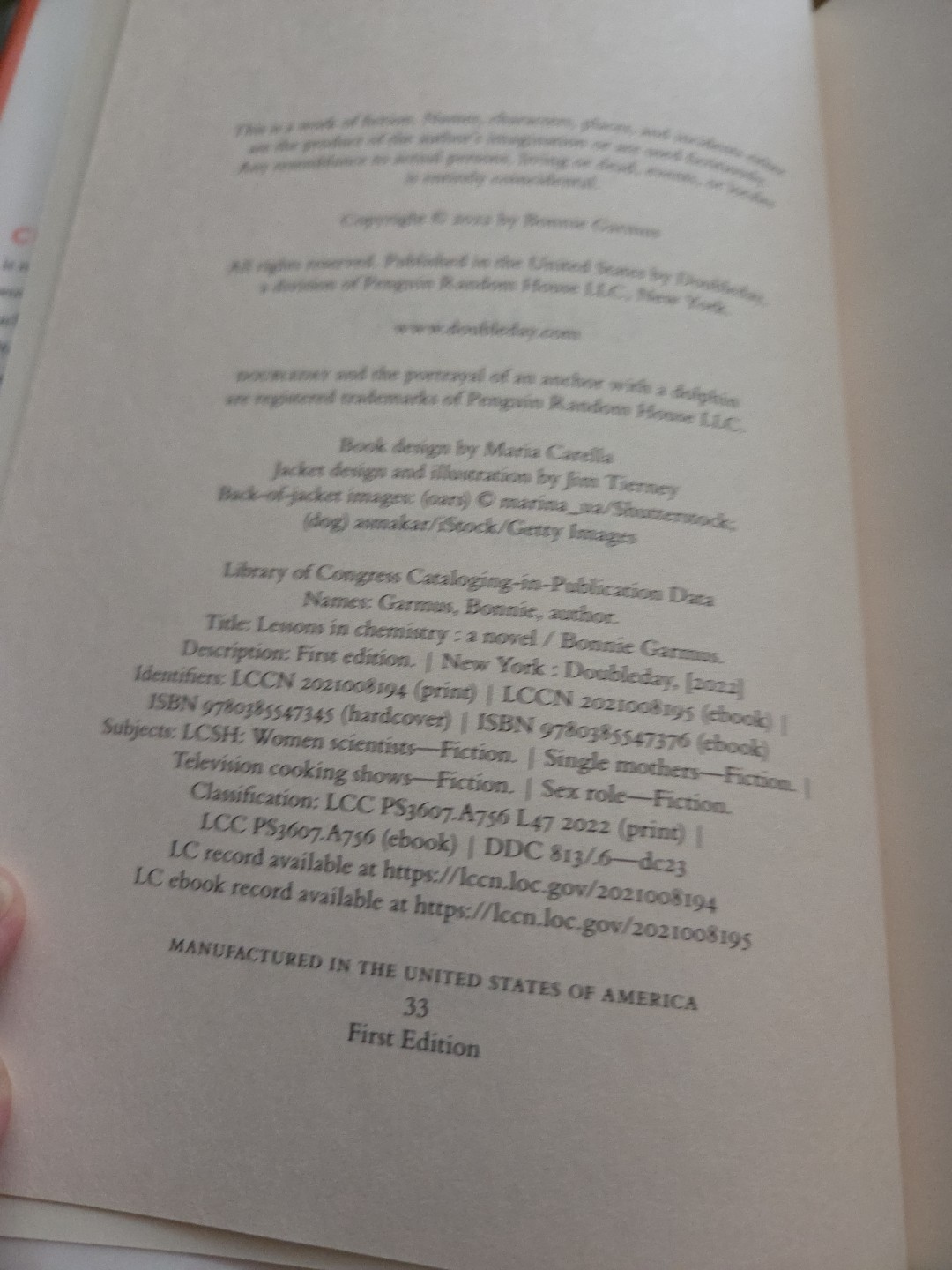 Lessons In Chemistry, Bonnie Garmus, Signed