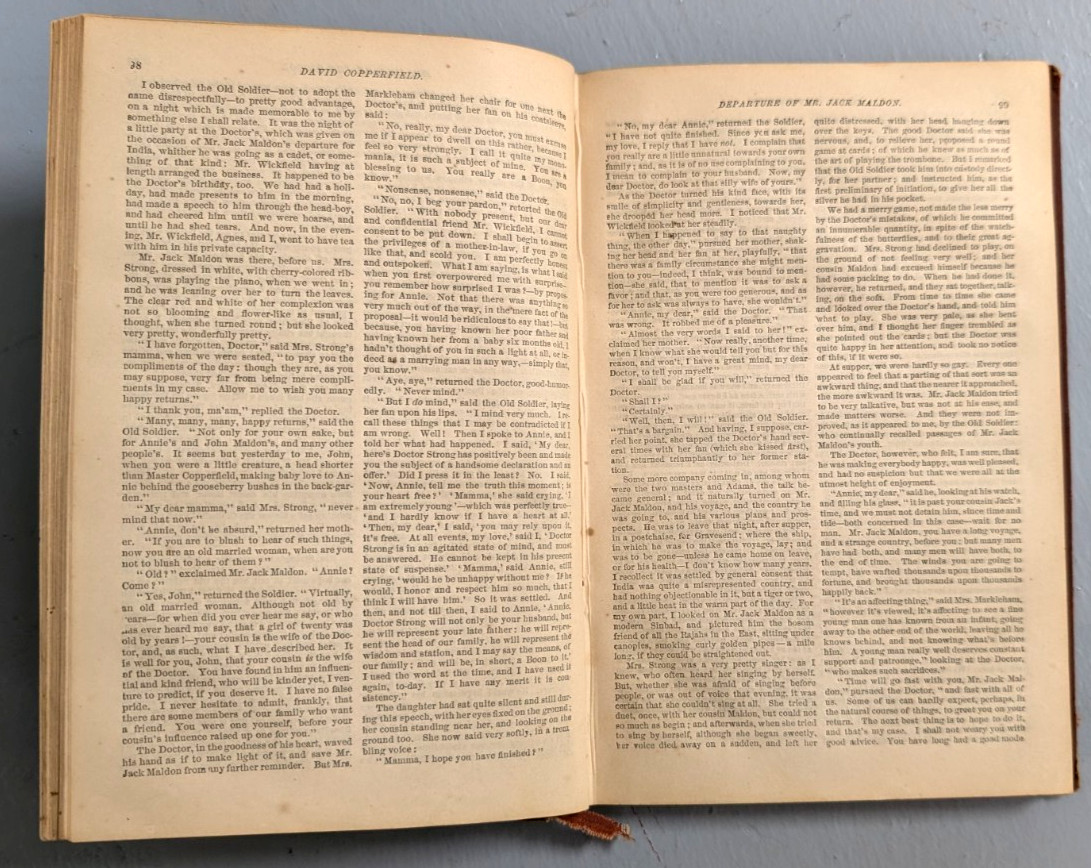 David Copperfield & David Copperfield’s Childhood Charles Dickens 1872-1898