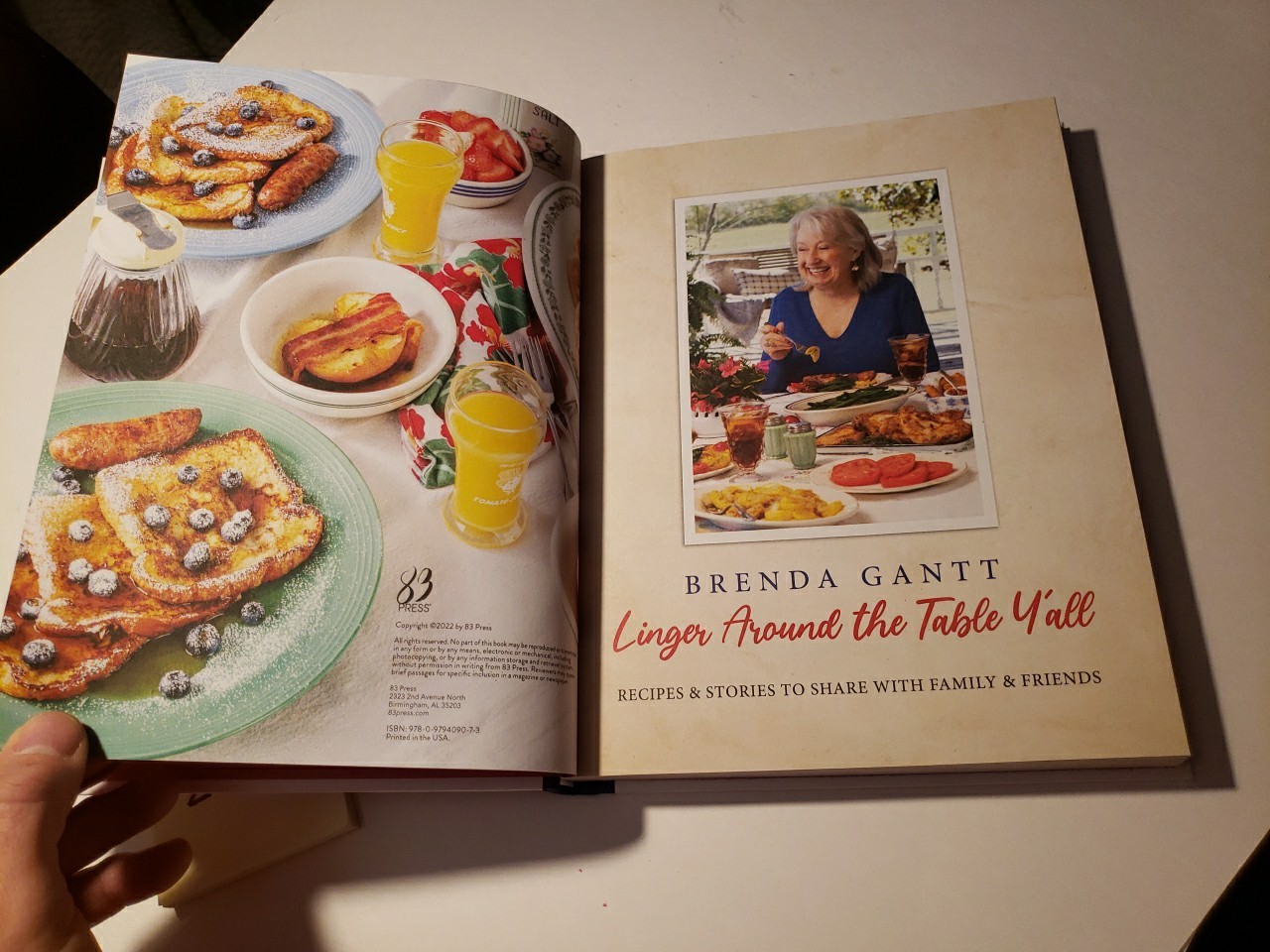 Linger Around The Table Y’all Brenda Gantt- Cookbook Family Recipes and Stories
