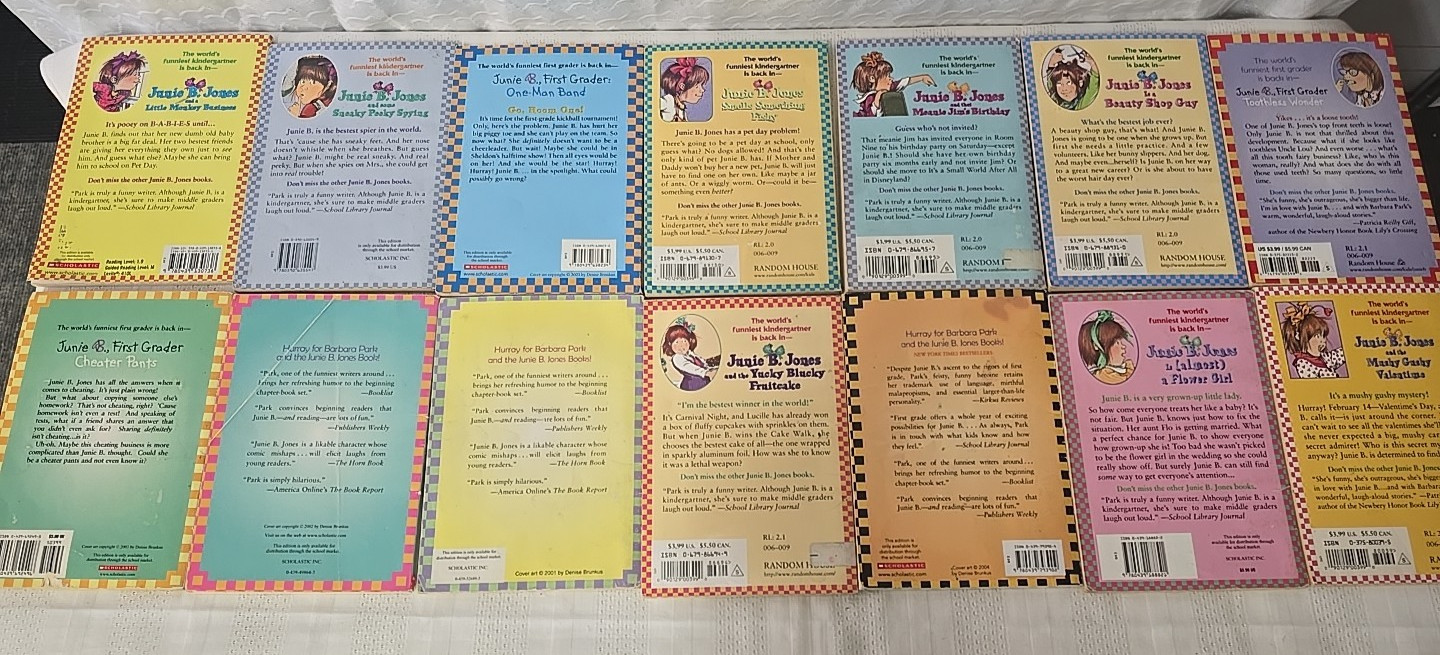 Lot Of 14 JUNIE B JONES Chapter Books By Barbara Park Ages 6-9
