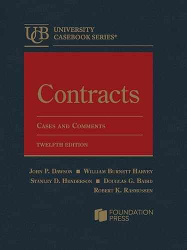 Contracts, Cases and Comments – Hardcover, by Dawson John; Harvey – Acceptable