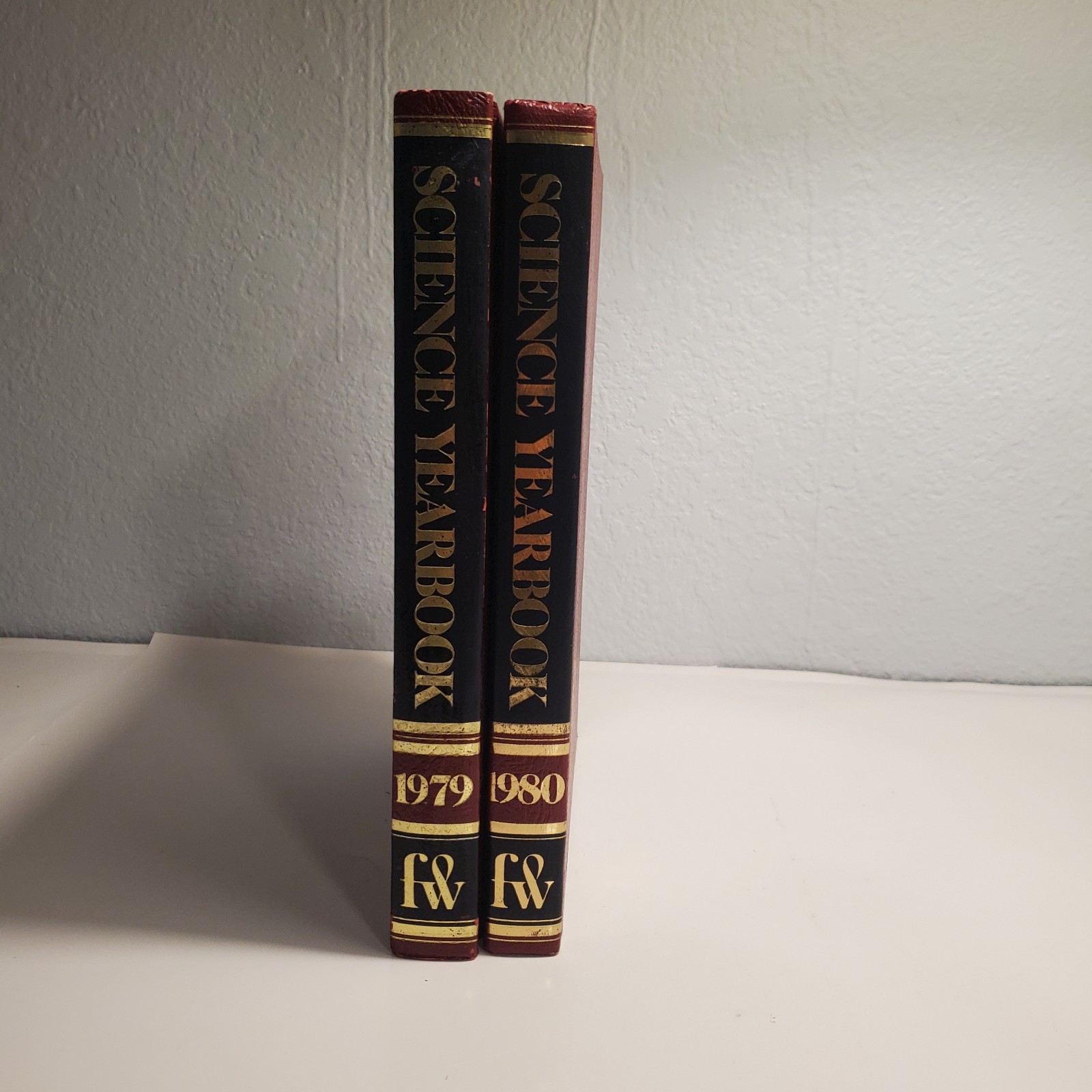 Funk and Wagnalls Science Yearbook 2 Hardcover Volume Lot 1979 – 1980