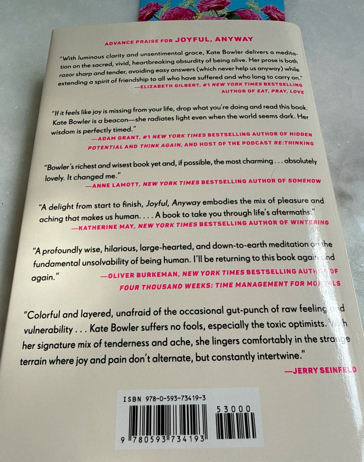 Joyful, Anyway Hardcover by Bowler, Kate NEW Unread