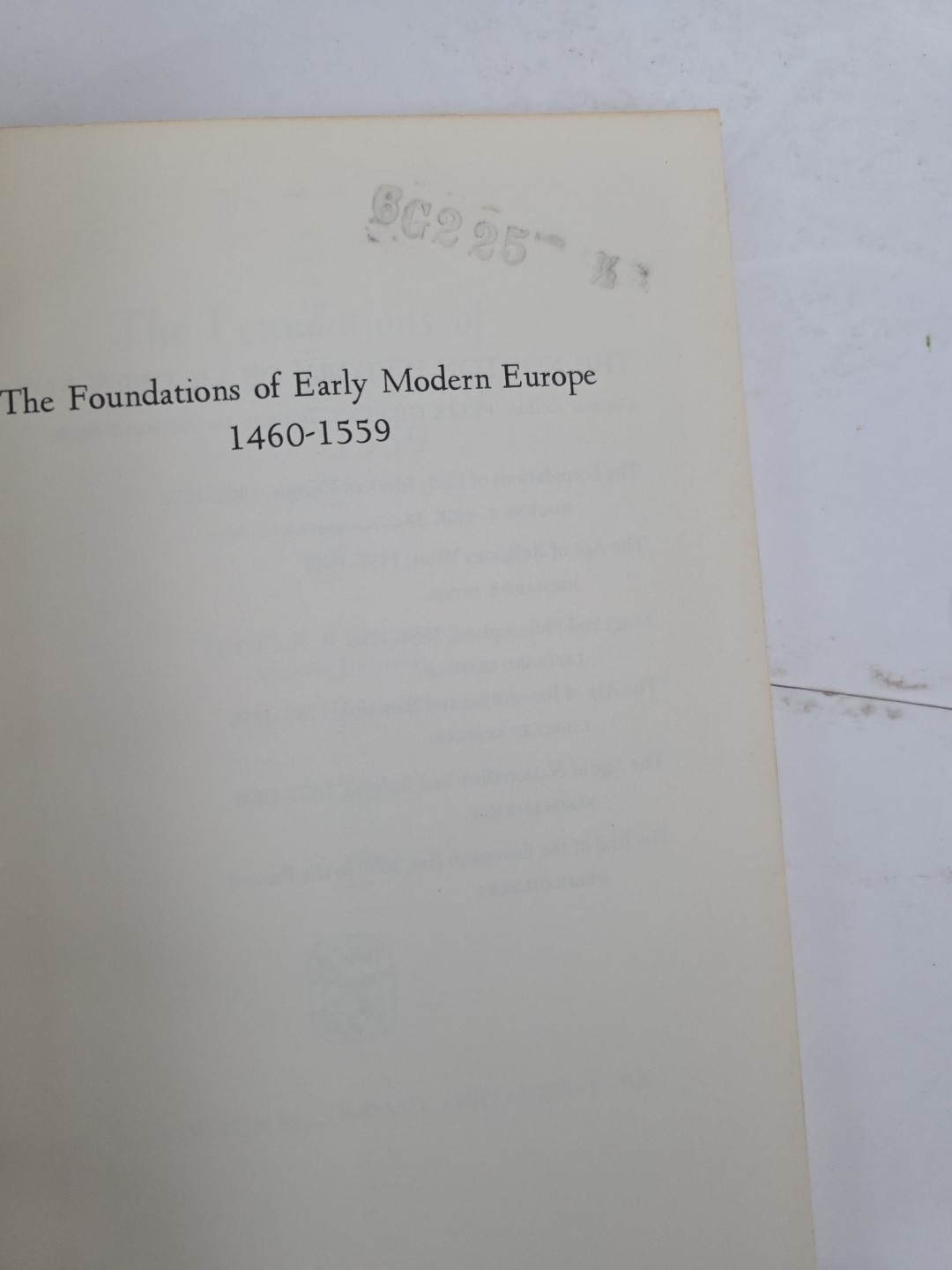 The Foundations Of Early Modern Europe 1460-1559 Paperback Eugene F Rice Jr 1970