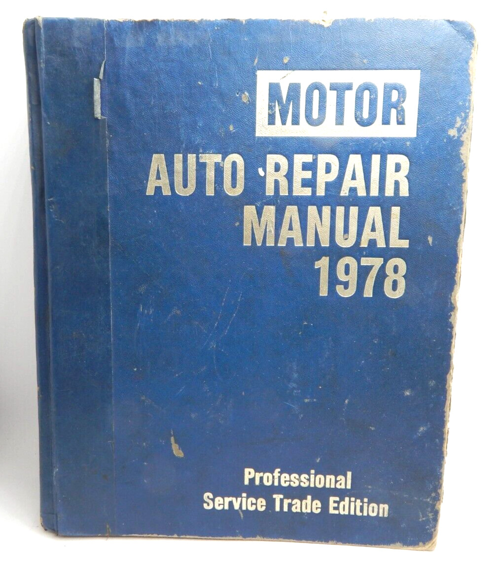 MOTOR Auto Repair Shop Manual 1978 Professional Service Trade Edition 41 Edition
