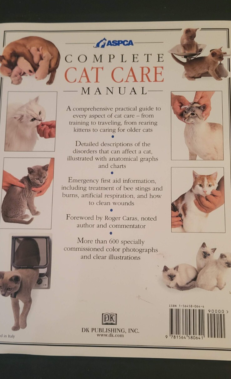 Lot 4 assorted cat care books