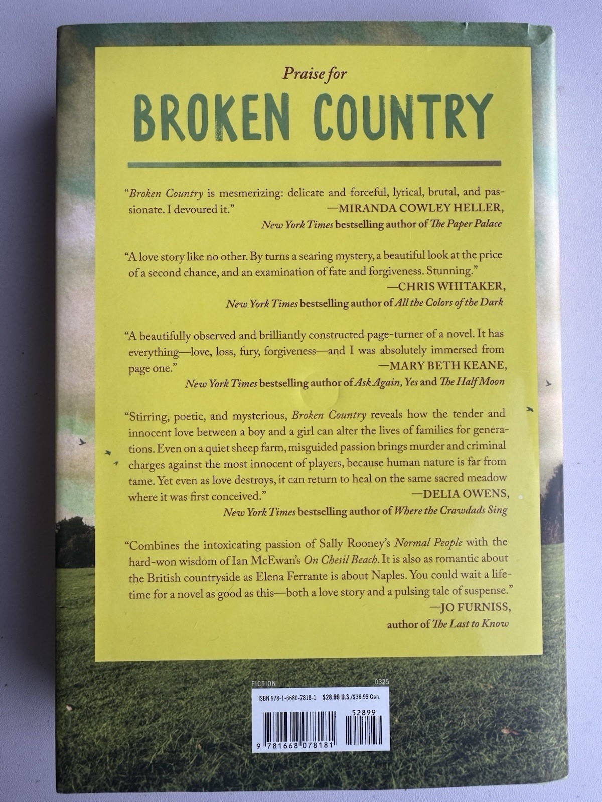 Broken Country by Clare Leslie Hall (2025, Hardcover) Brand New First Ed First