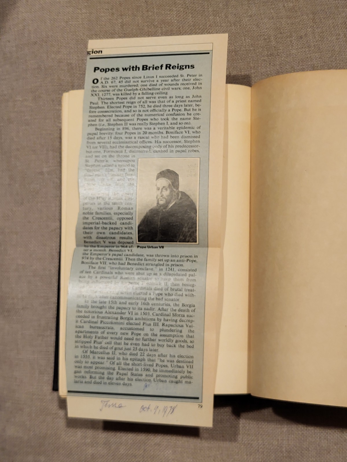 Pageant Of The Popes By John Farrow, Hardcover Book, 1943 Vintage Collectible